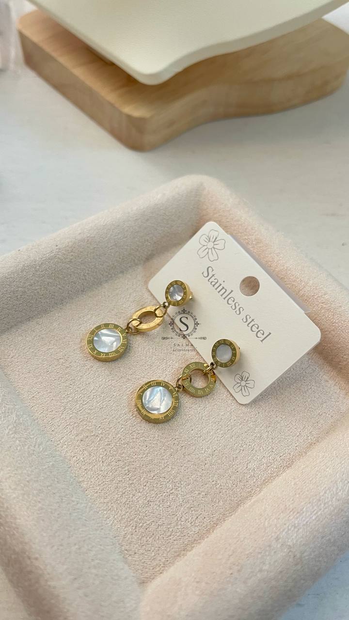 white bulgary earring