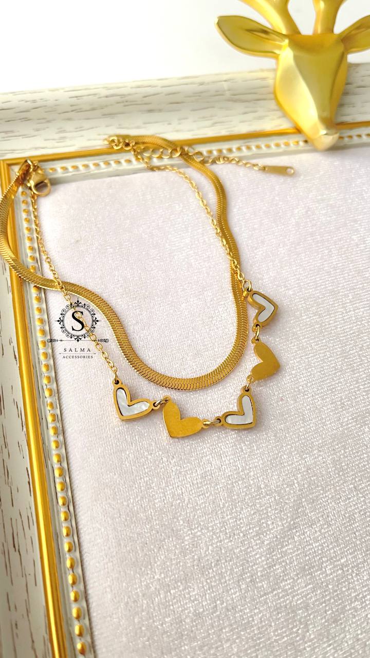 white heart anklet3