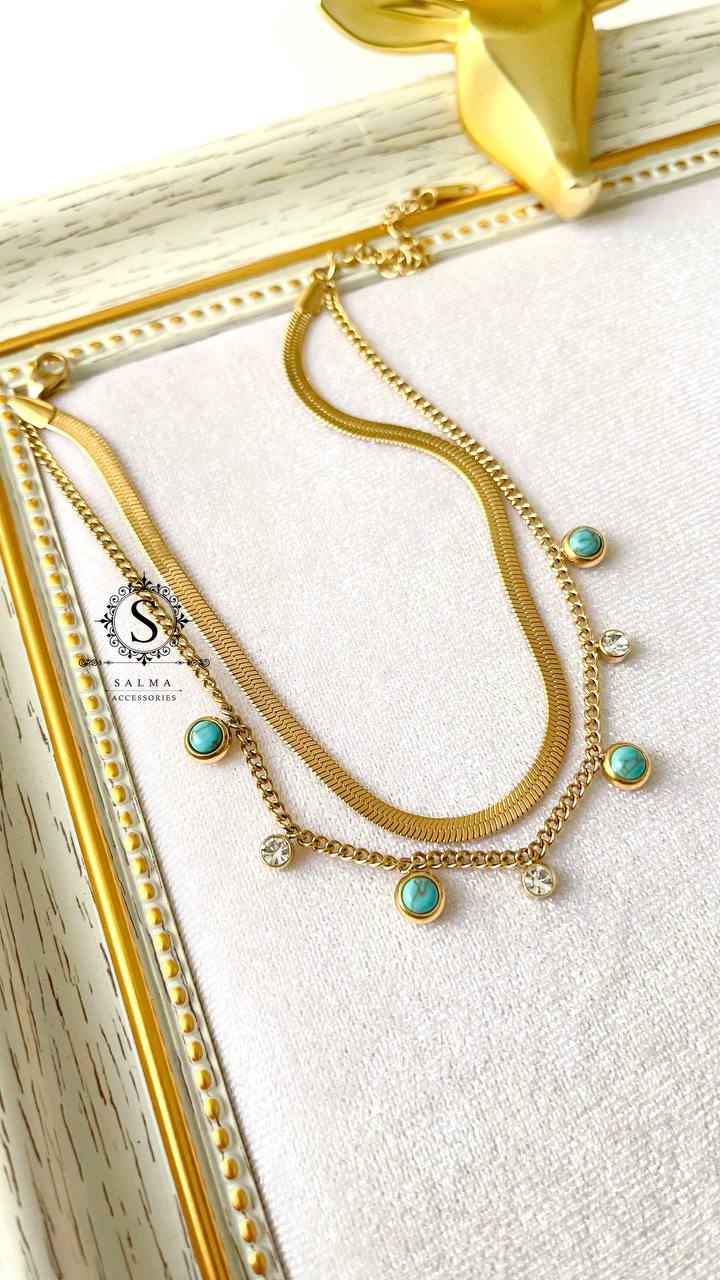 blue anklet
