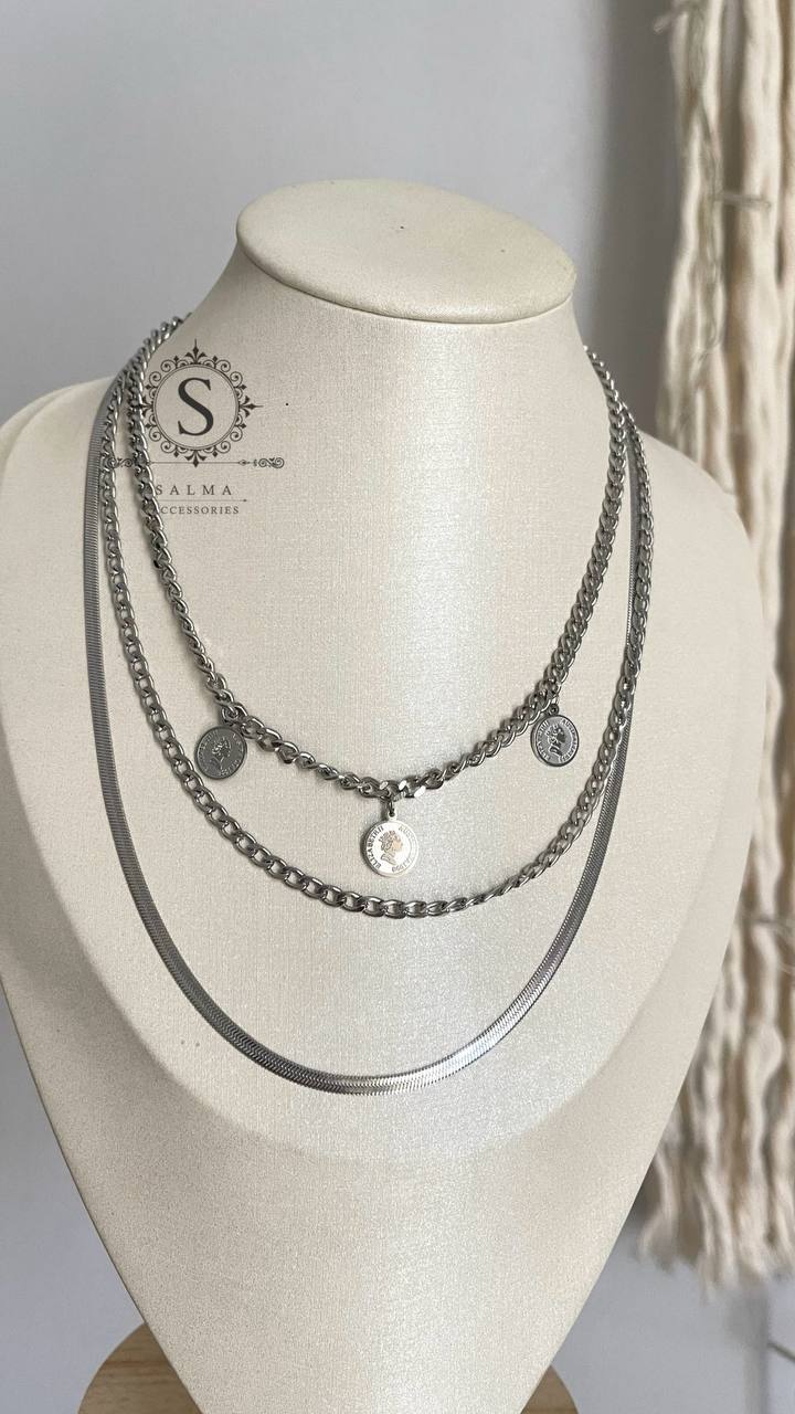 coin silver necklace