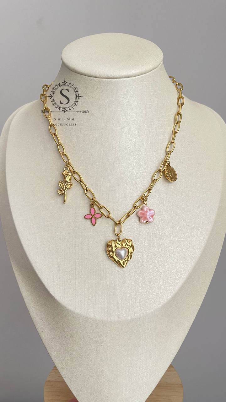 pearl heart necklace