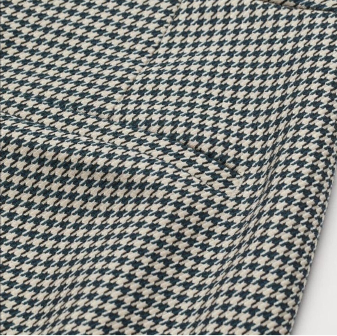 H&M Houndstooth Wool Blend Fabric