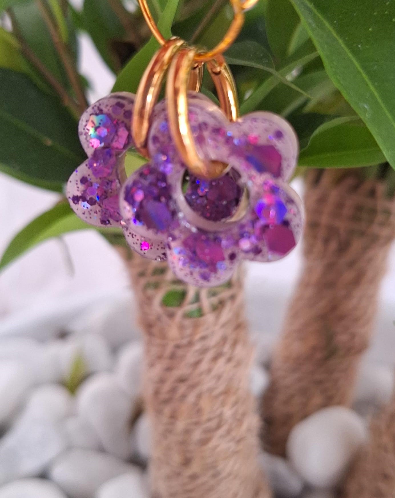 Boucles d'oreilles bifaces