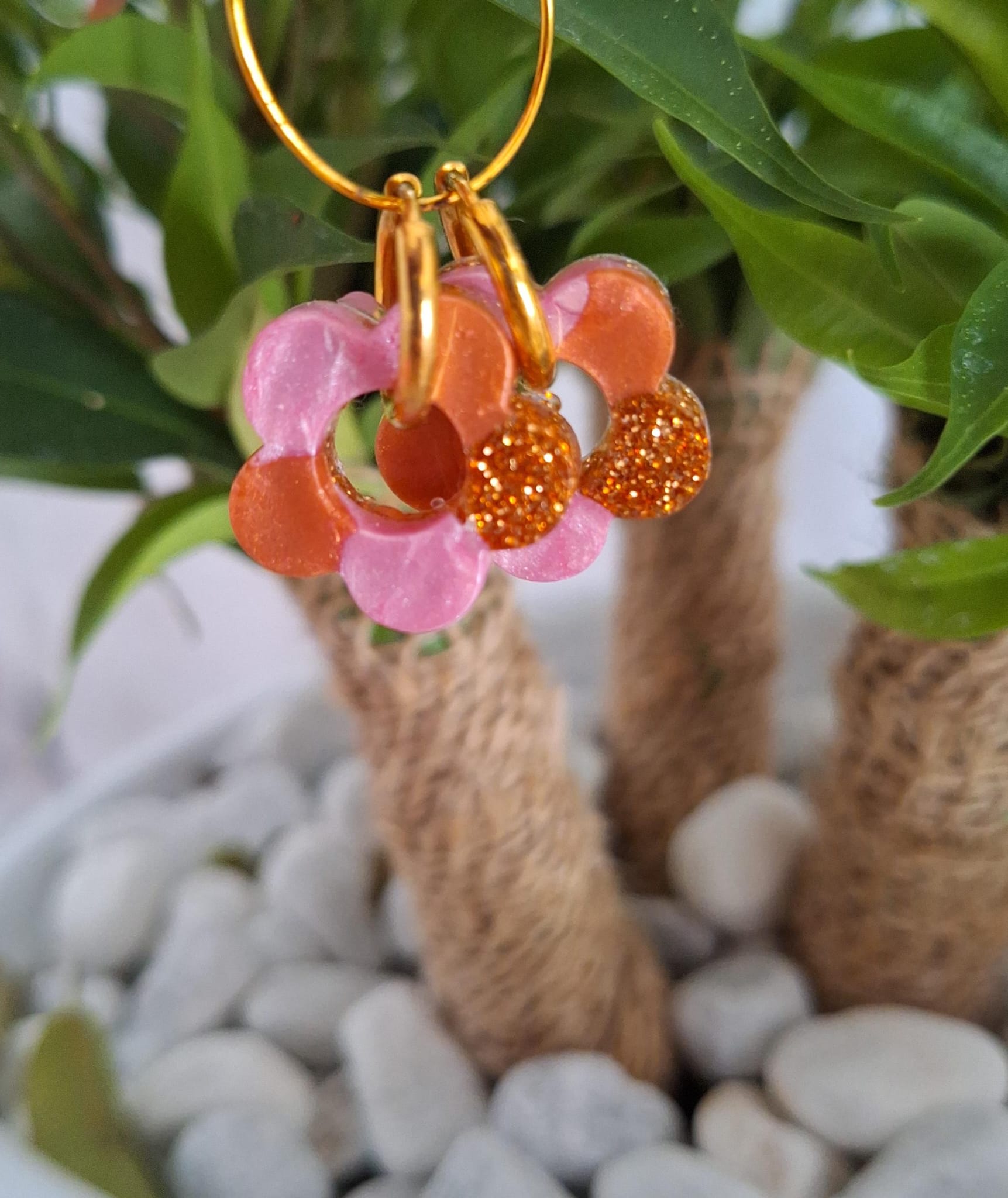 Boucles d'oreilles bifaces