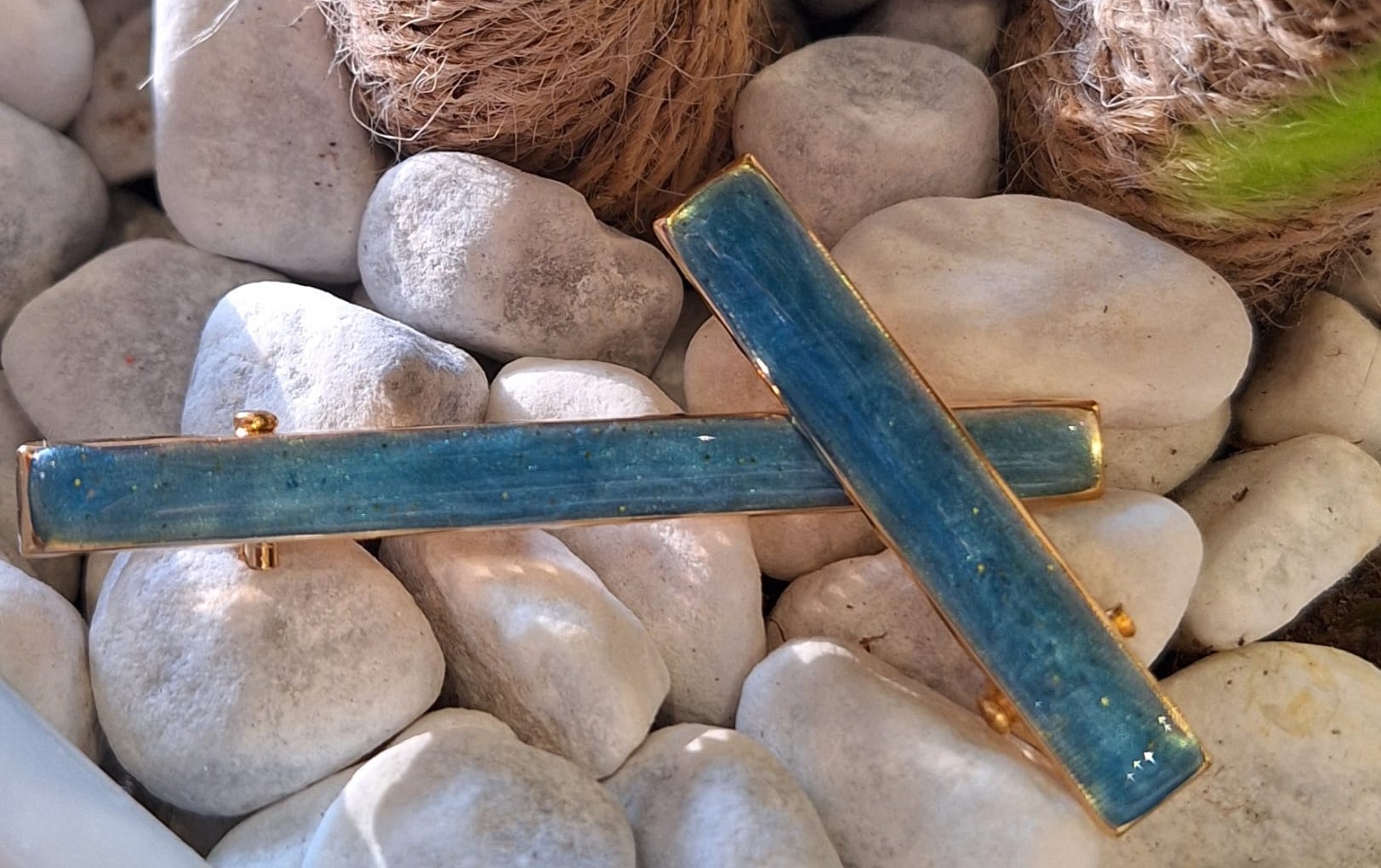 Parure barrettes pastel