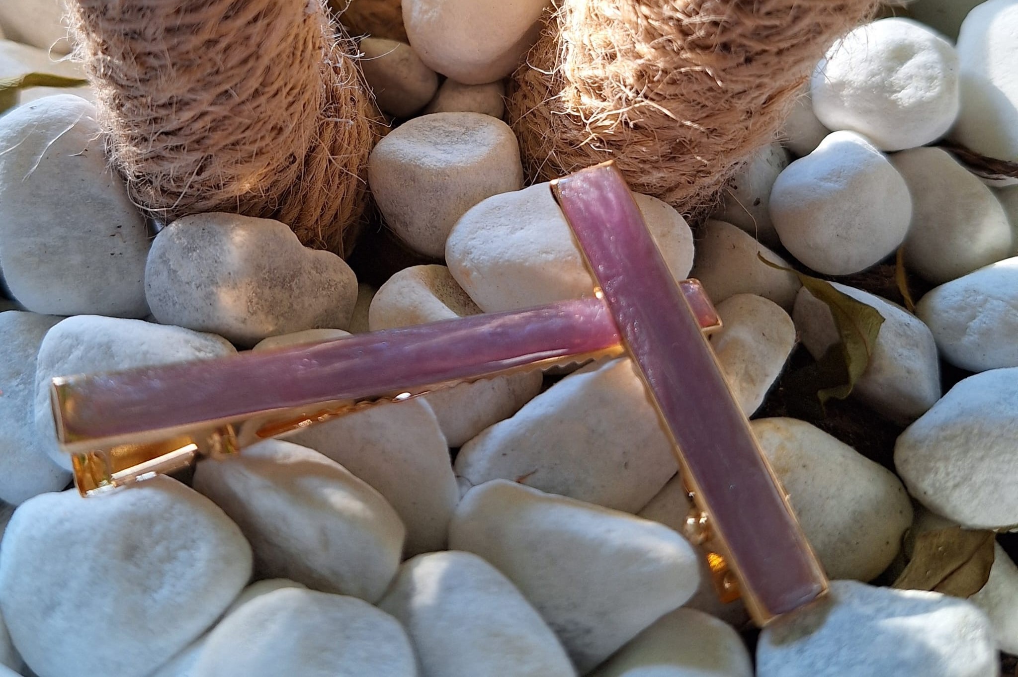 Parure barrettes pastel