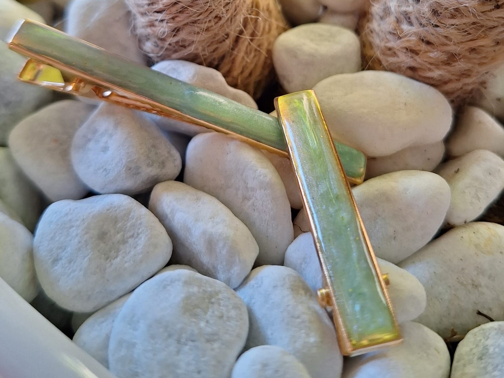 Parure barrettes pastel