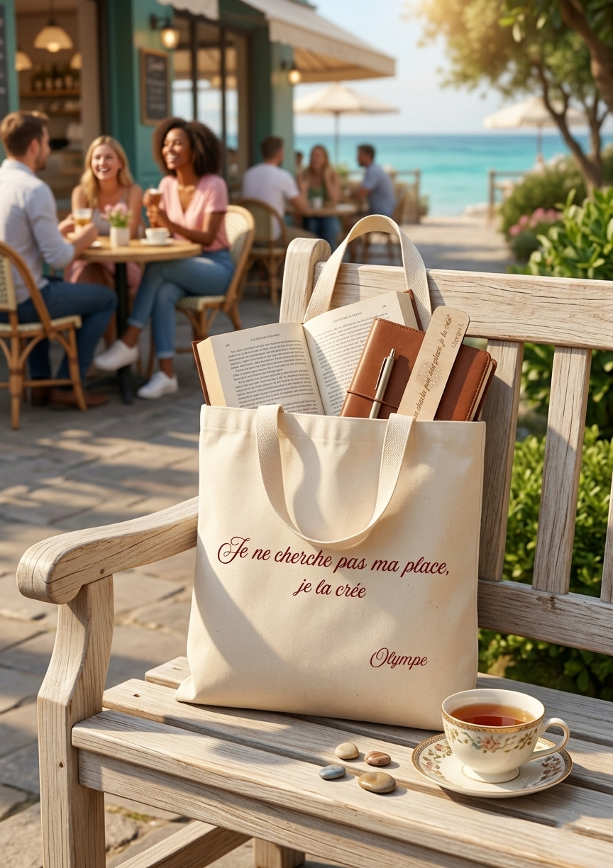 Tote Bag Inspiration - "Je ne cherche pas ma place, je la crée"