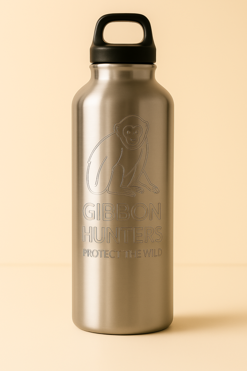 Gibbon Hunters Metal Water Bottle