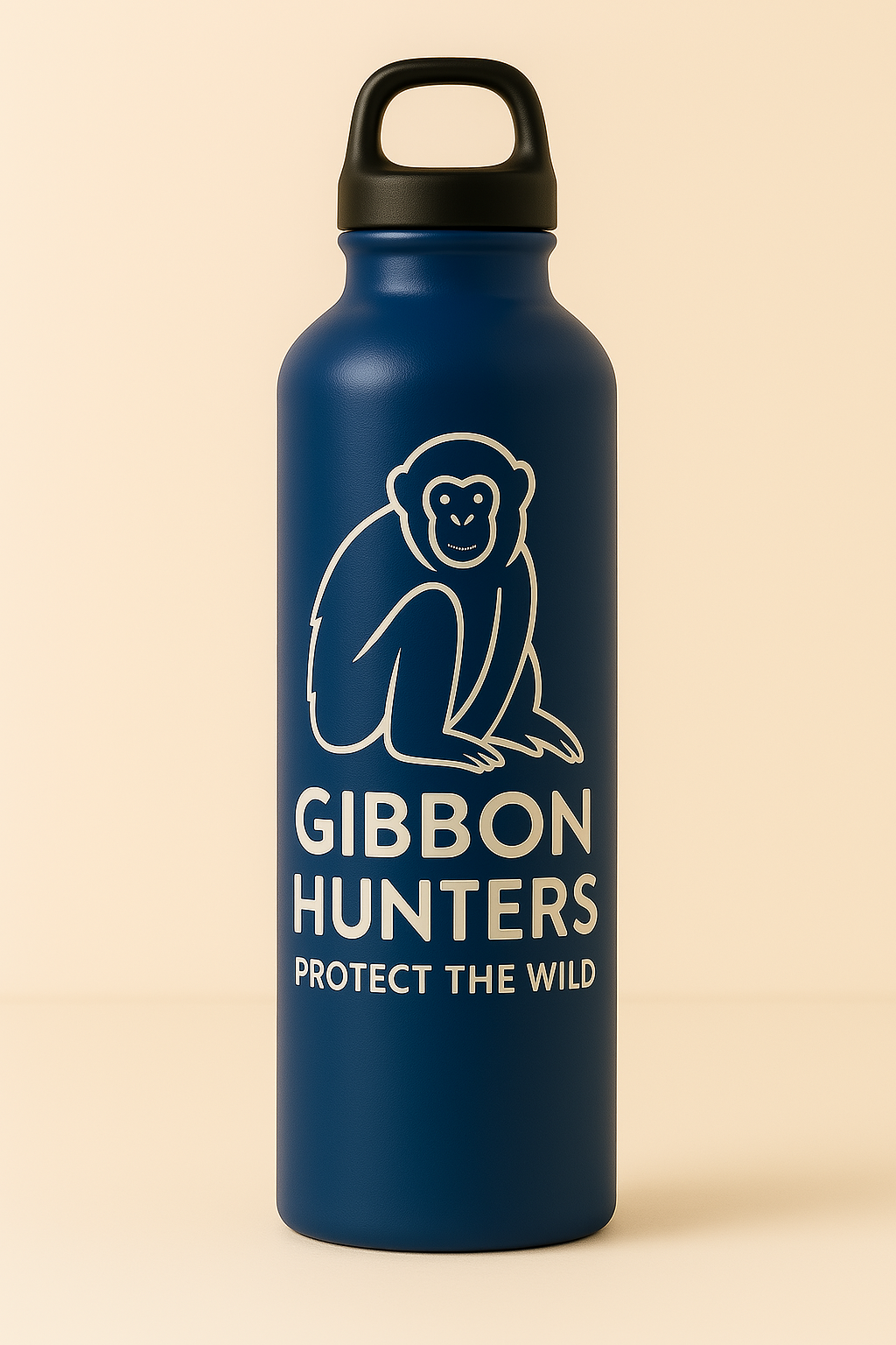 Gibbon Hunters Metal Water Bottle