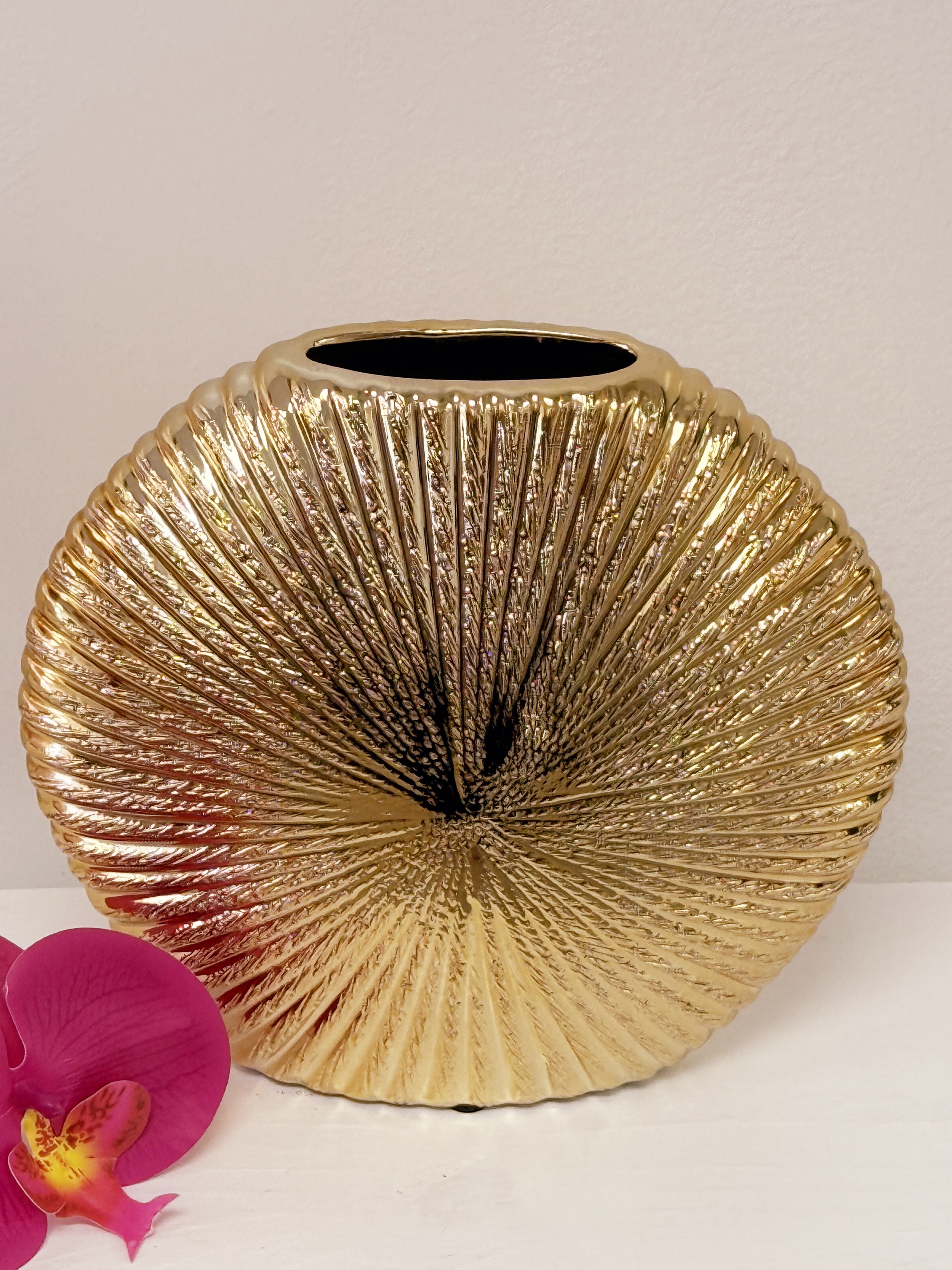 Golden Sunburst Vase