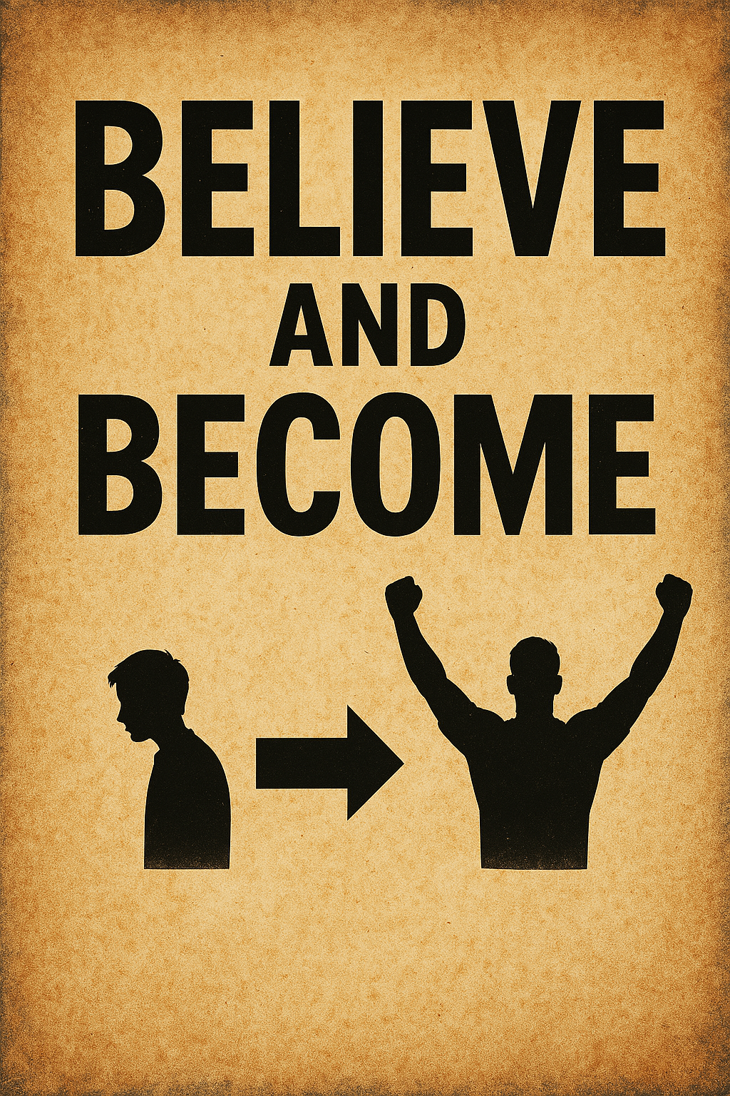 Believe and Become Motivational Poster
