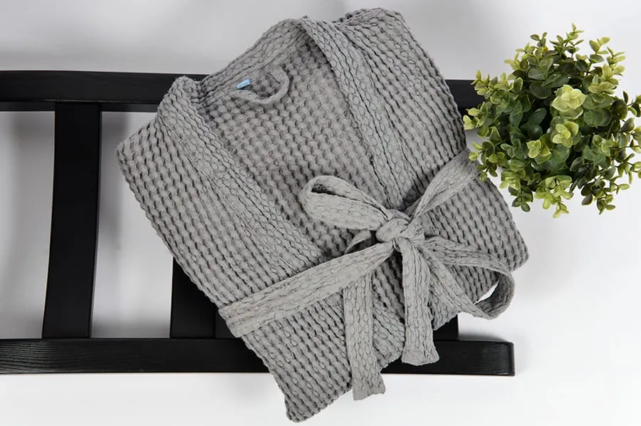 Pilkas vaflinis chalatas