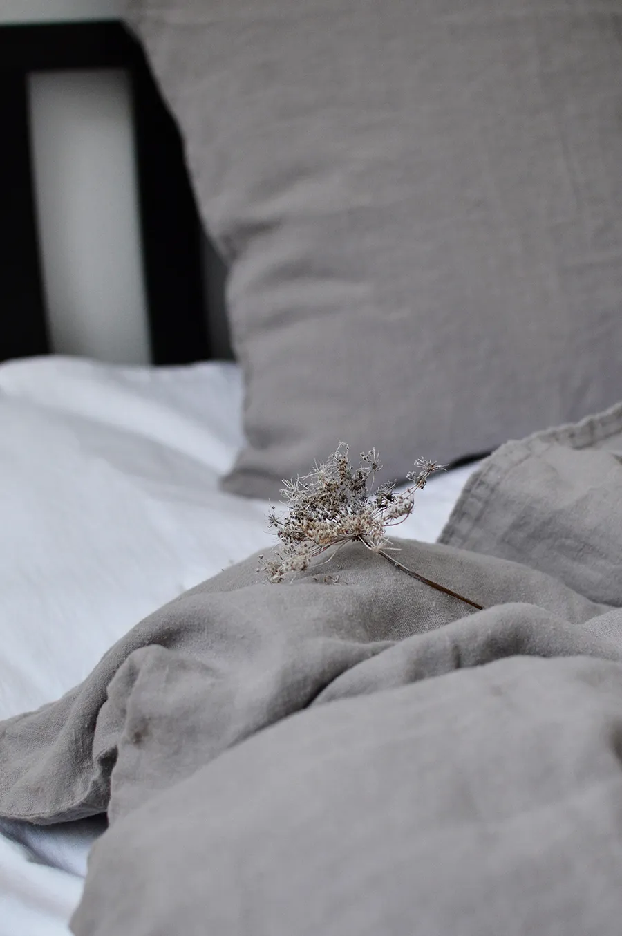 Lino Patalynės Komplektas - Pelenų Pilka