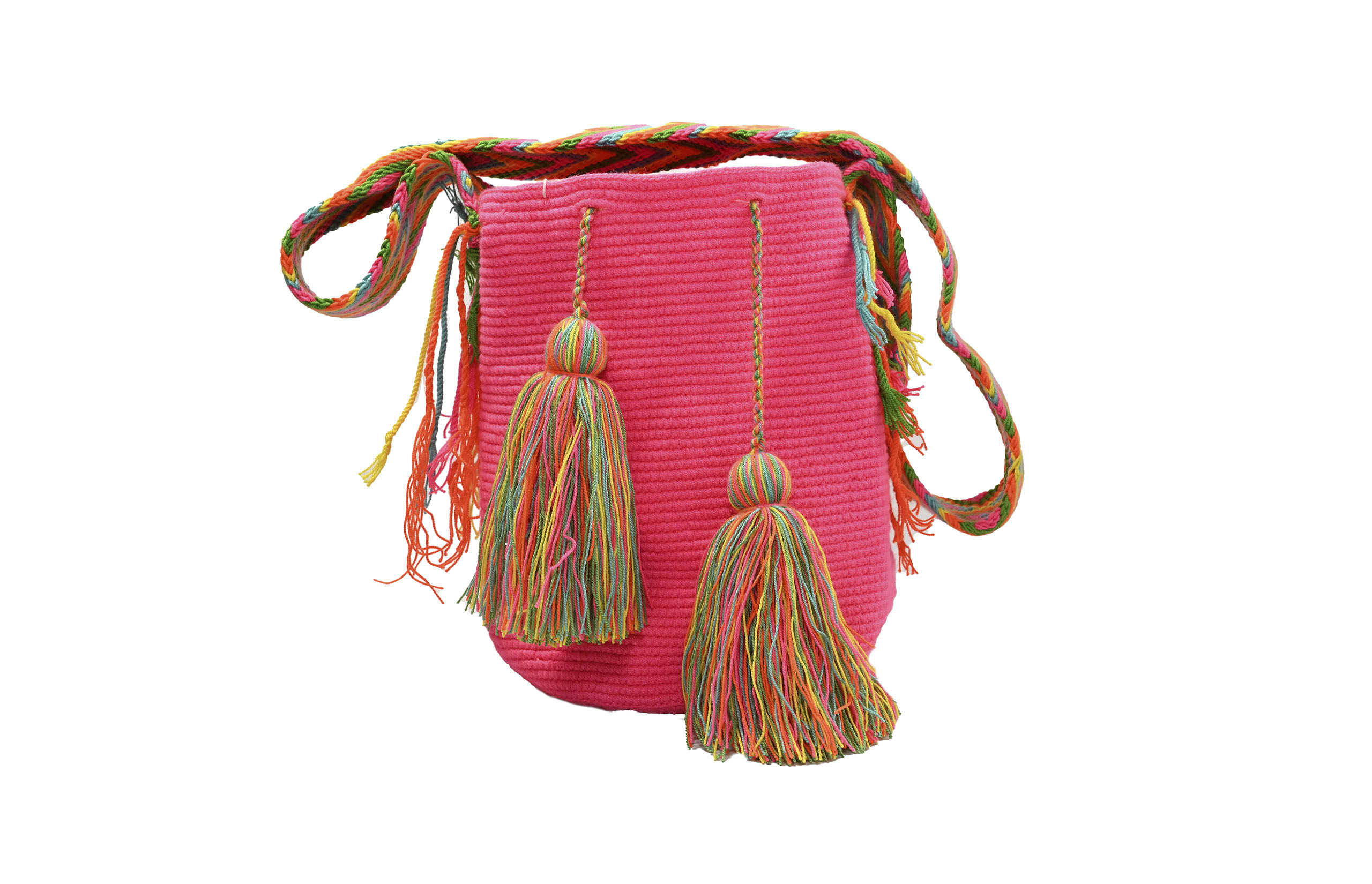 Pink and multicoloured cross body bag