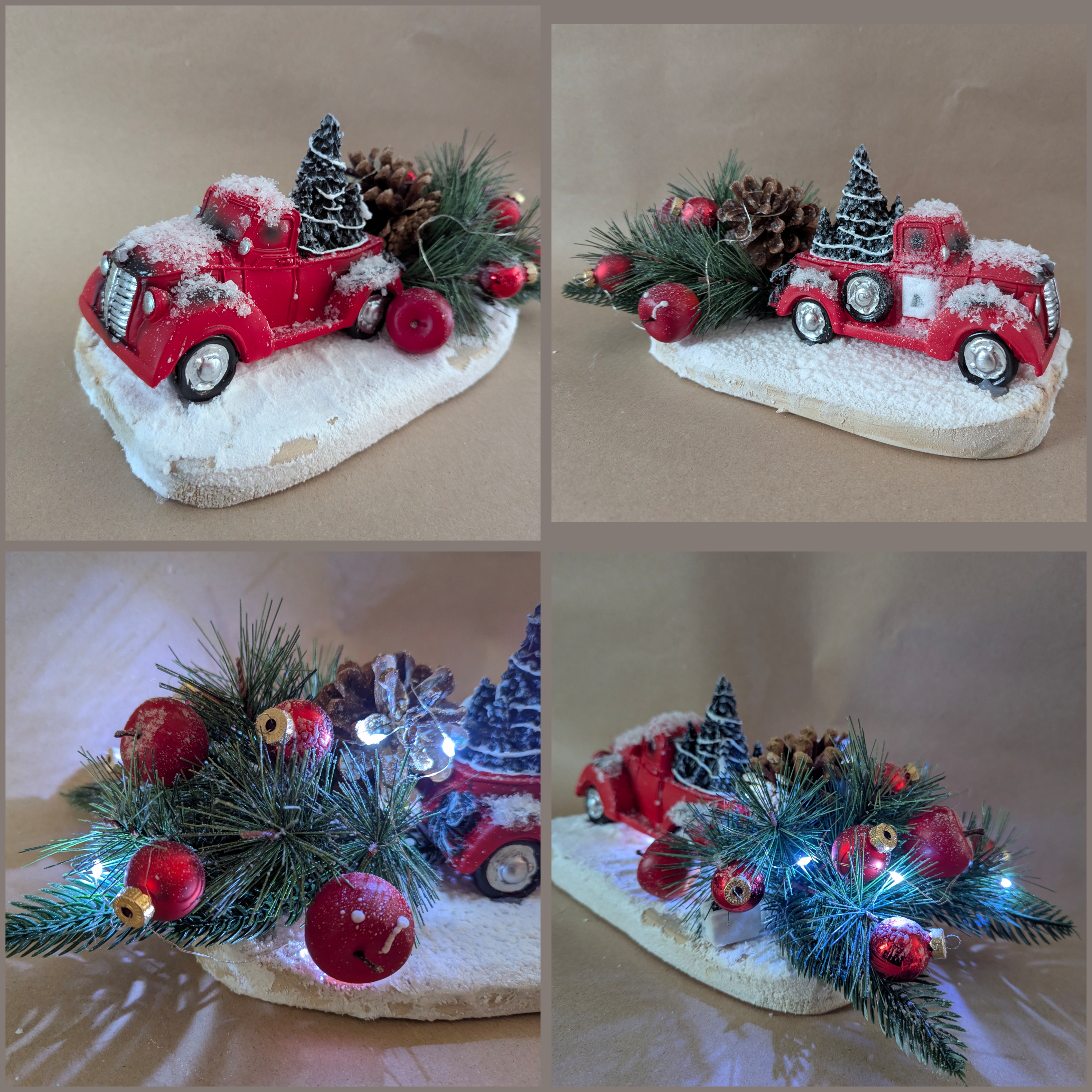 Décoration de Noël camion rouge