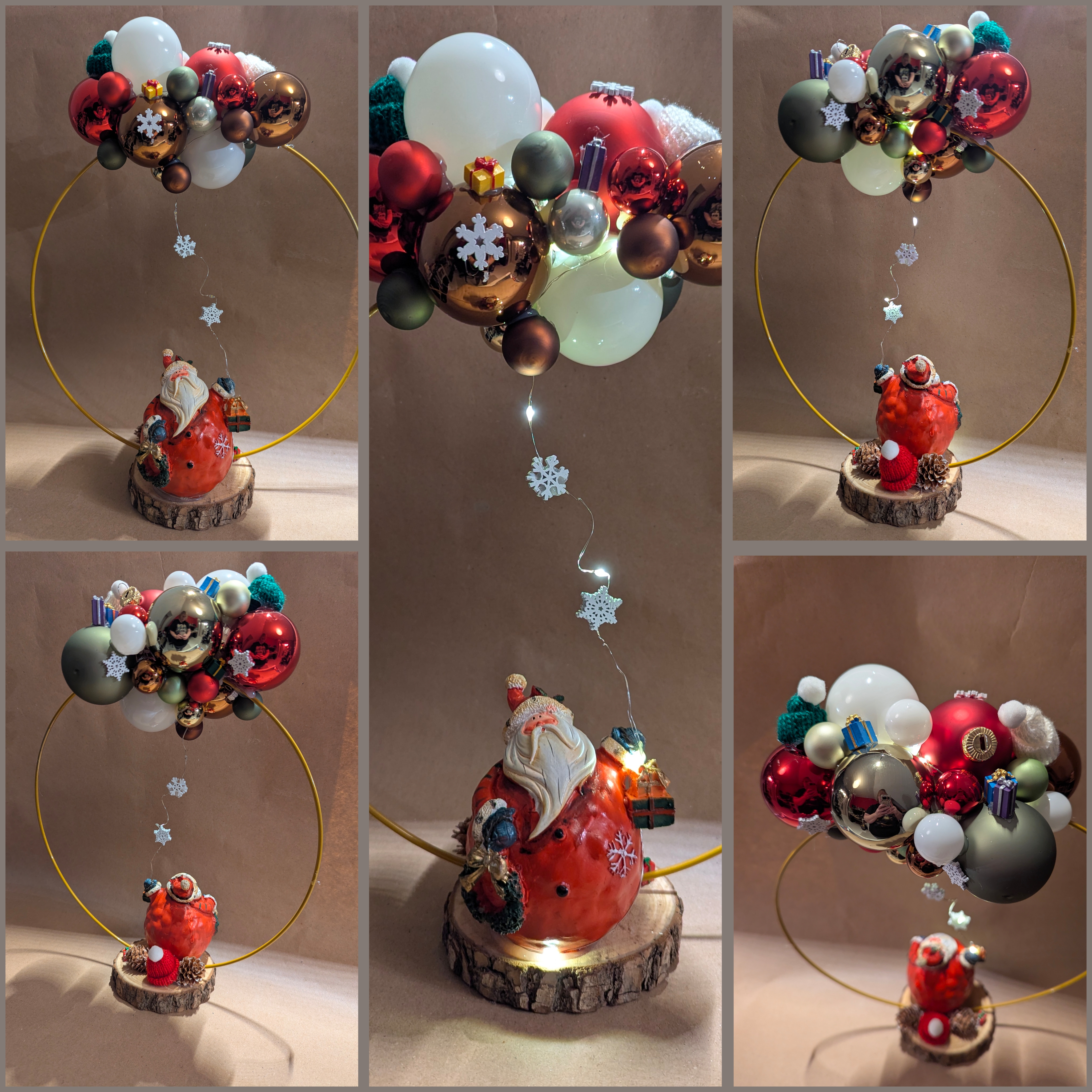 Décoration de Noël Père Noël et Ballons