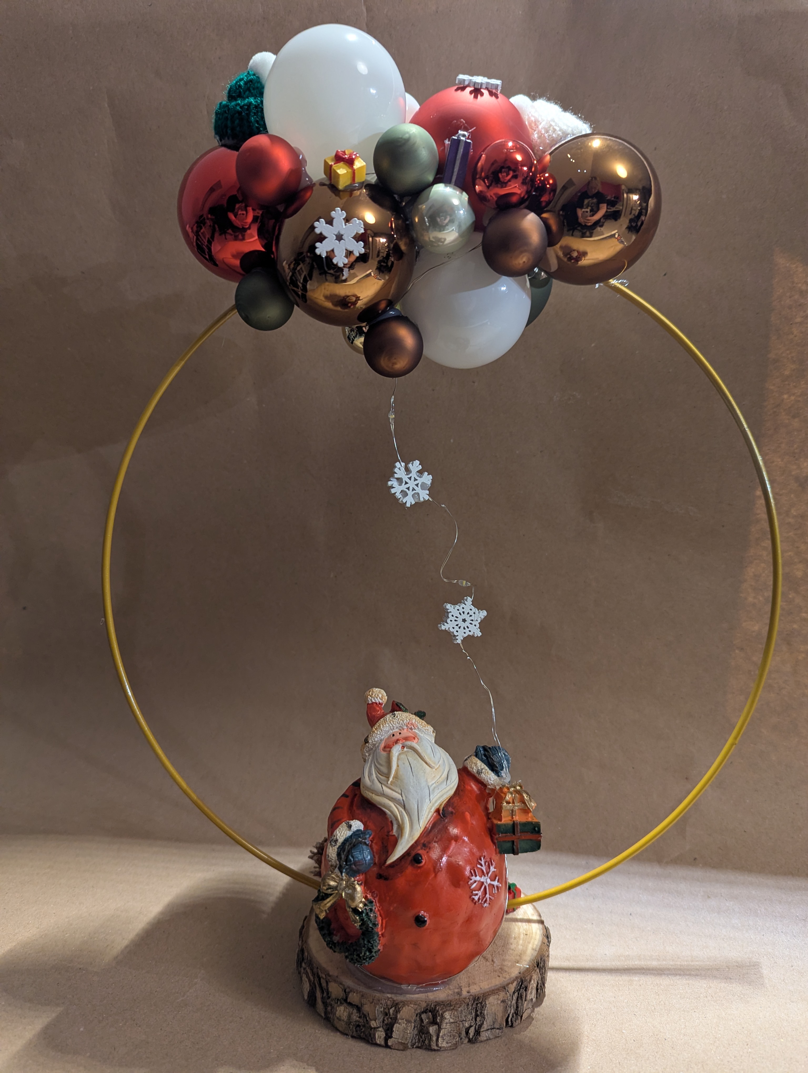 Décoration de Noël Père Noël et Ballons