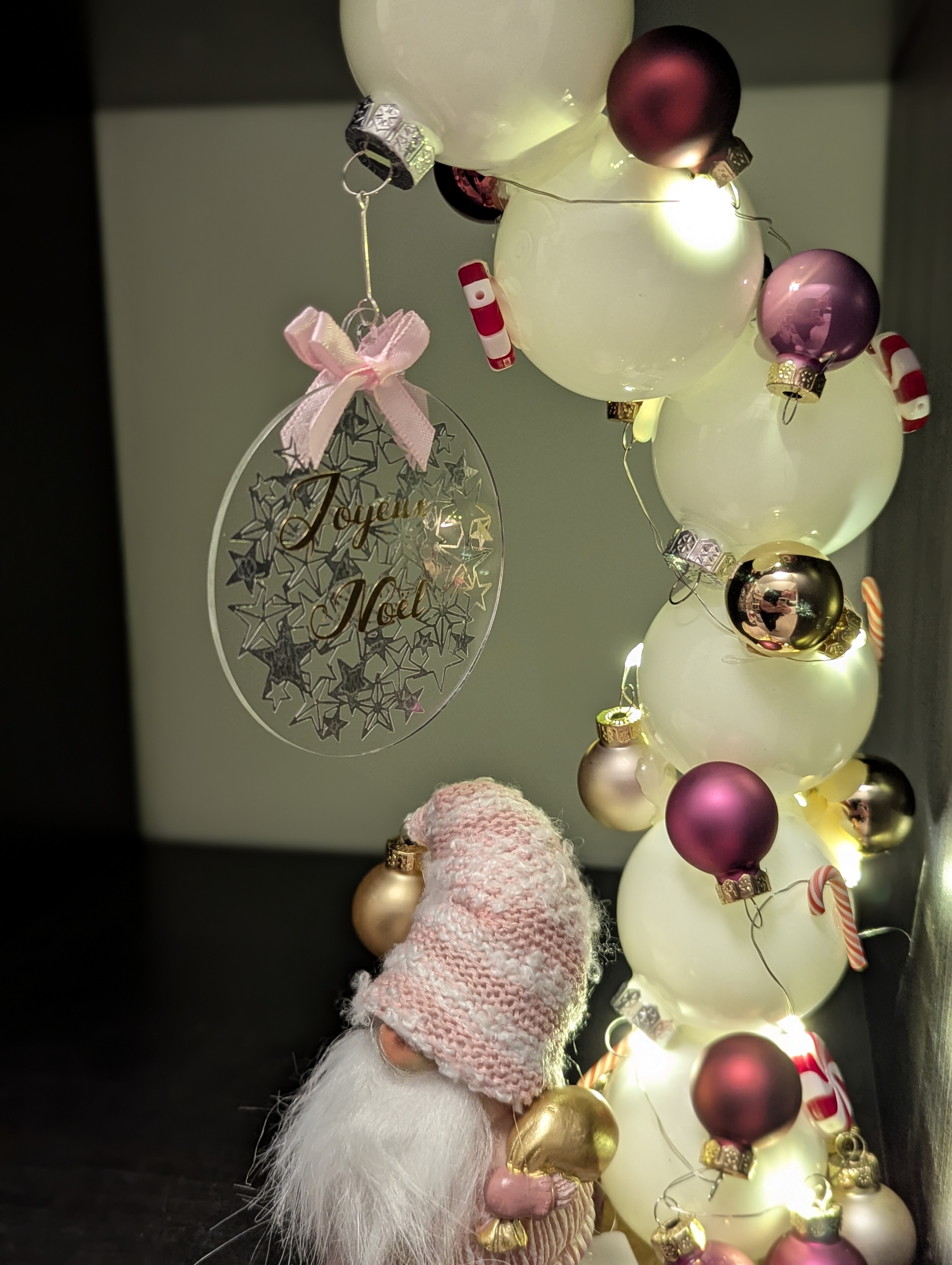 Décoration Gnome rose