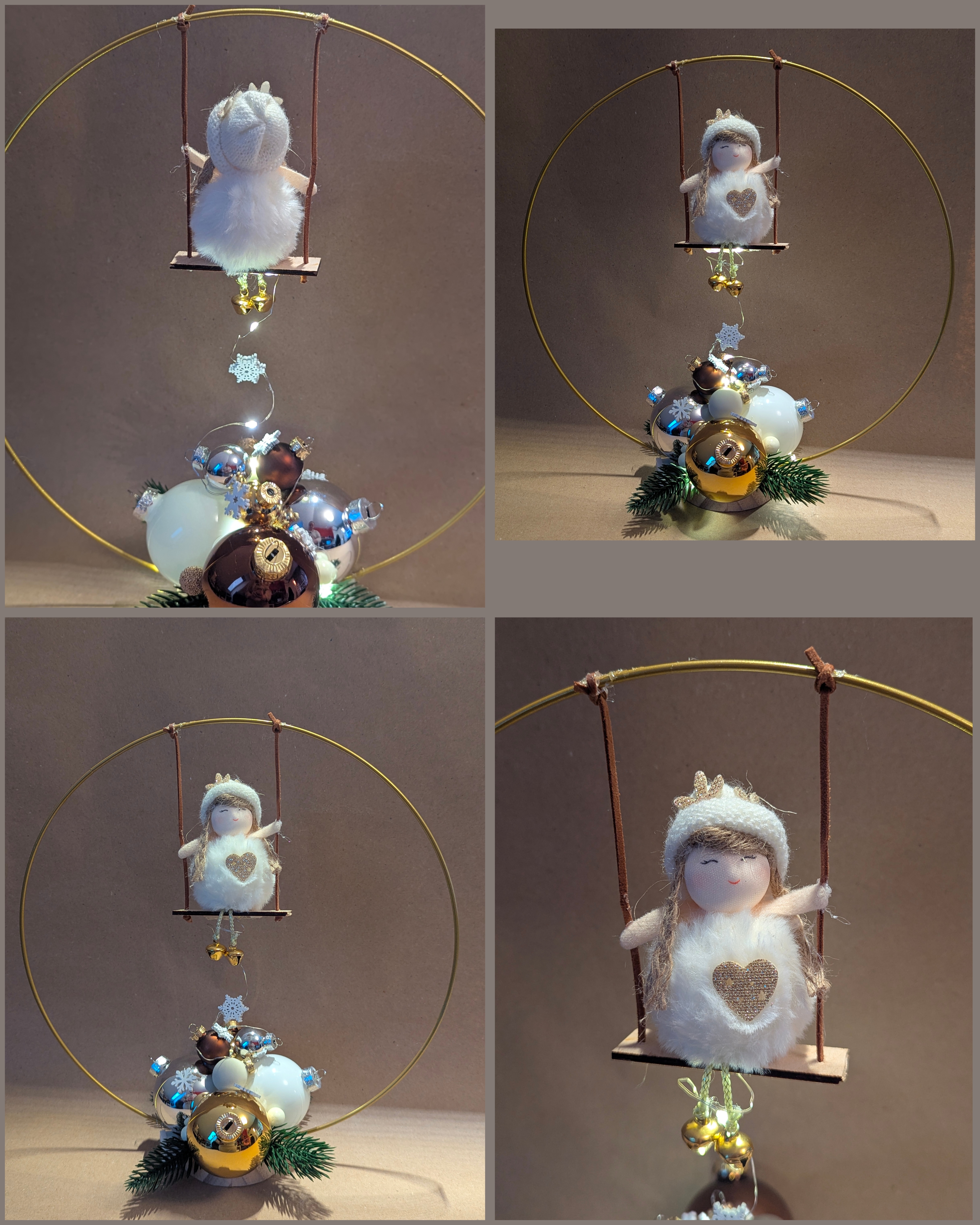 Décoration de Noël avec un sujet sur sa balençoire