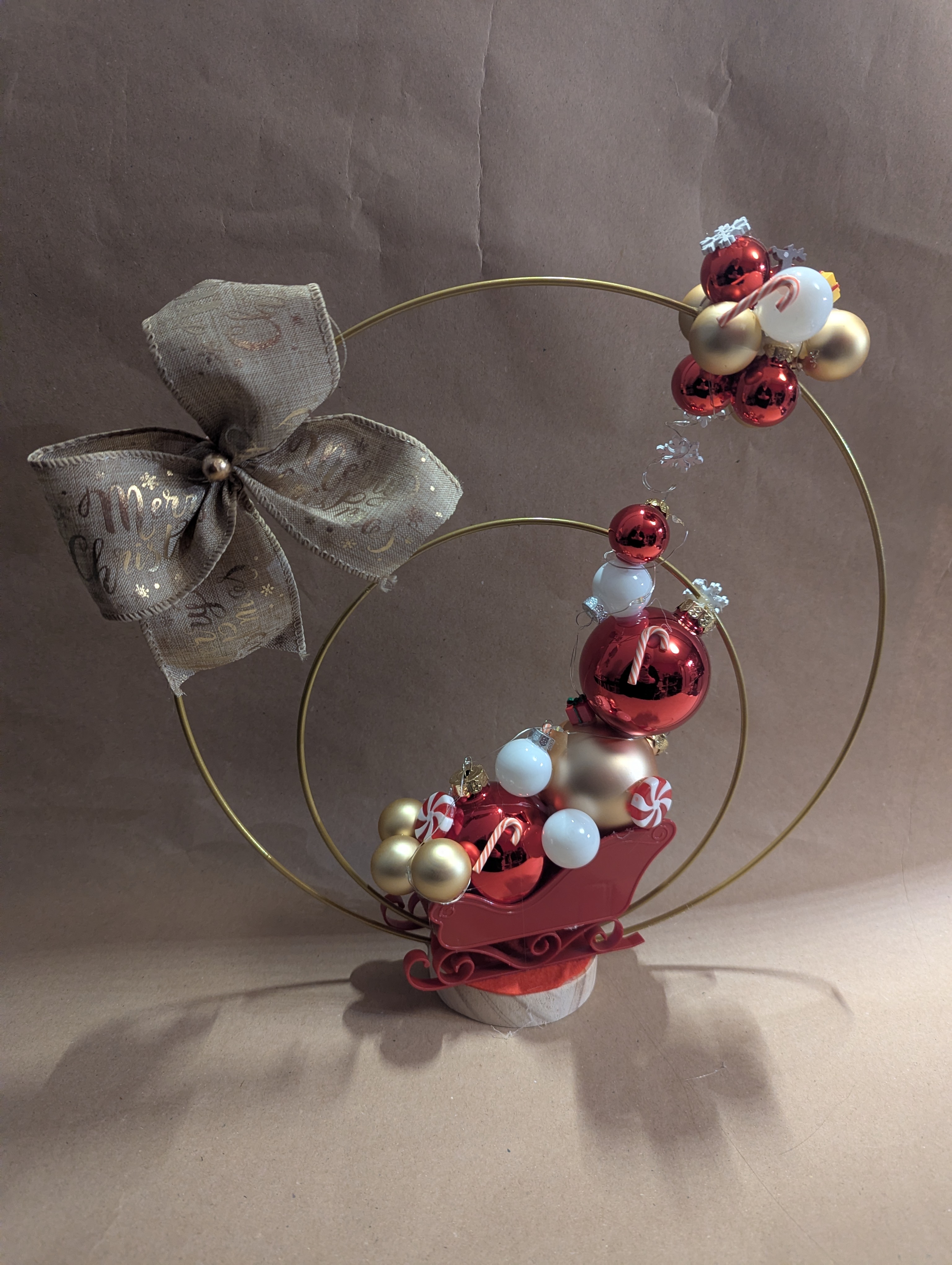 Centre de table de Noël Traineau