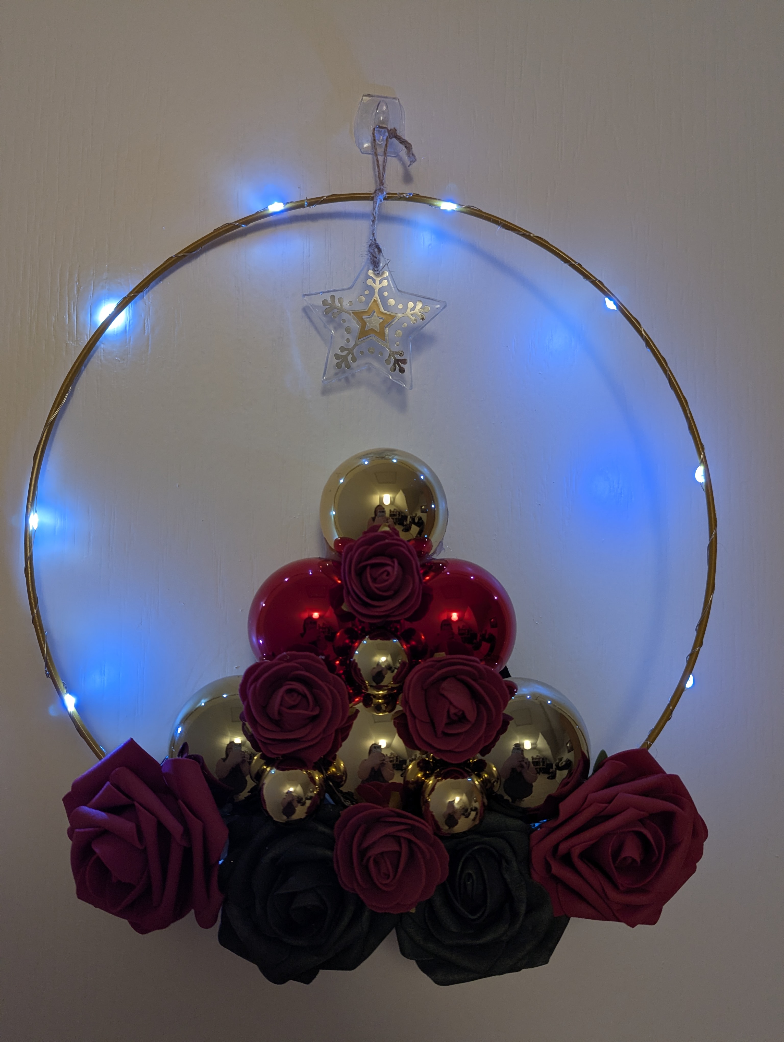 Couronne de Noël lumineuse