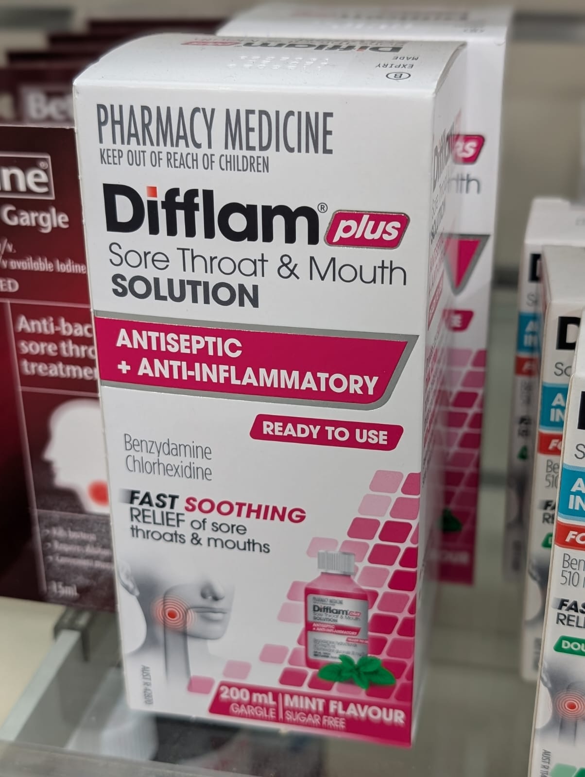 Difflam Plus Sore Throat & Mouth Solution
