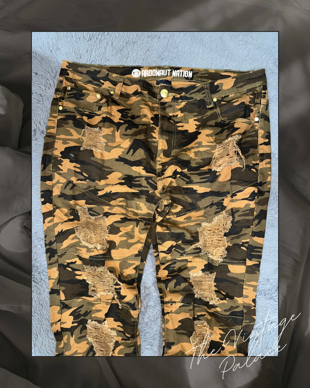 Camouflage Distressed Jeans