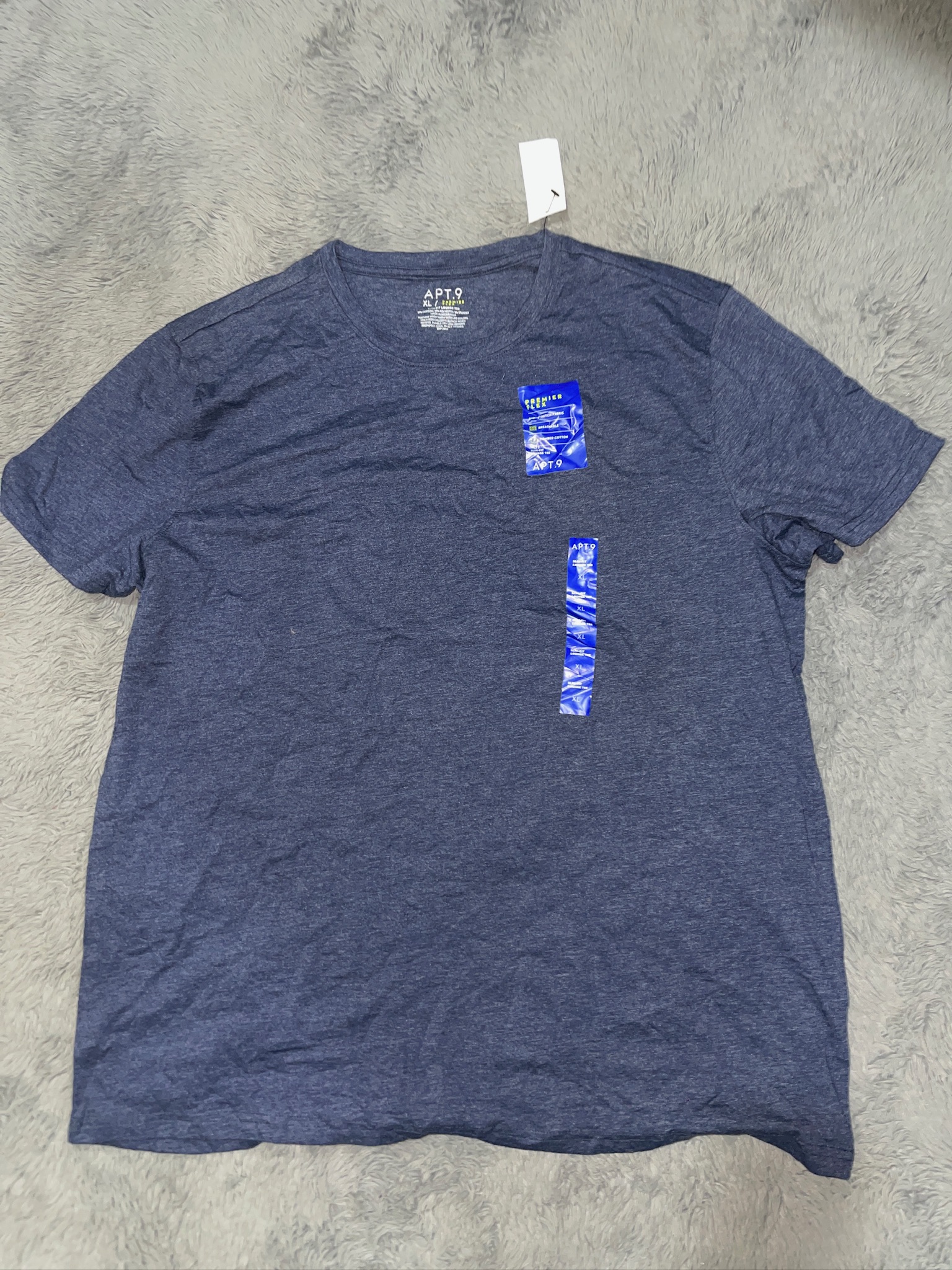Men's Blue Crew Neck T-Shirt Gildan