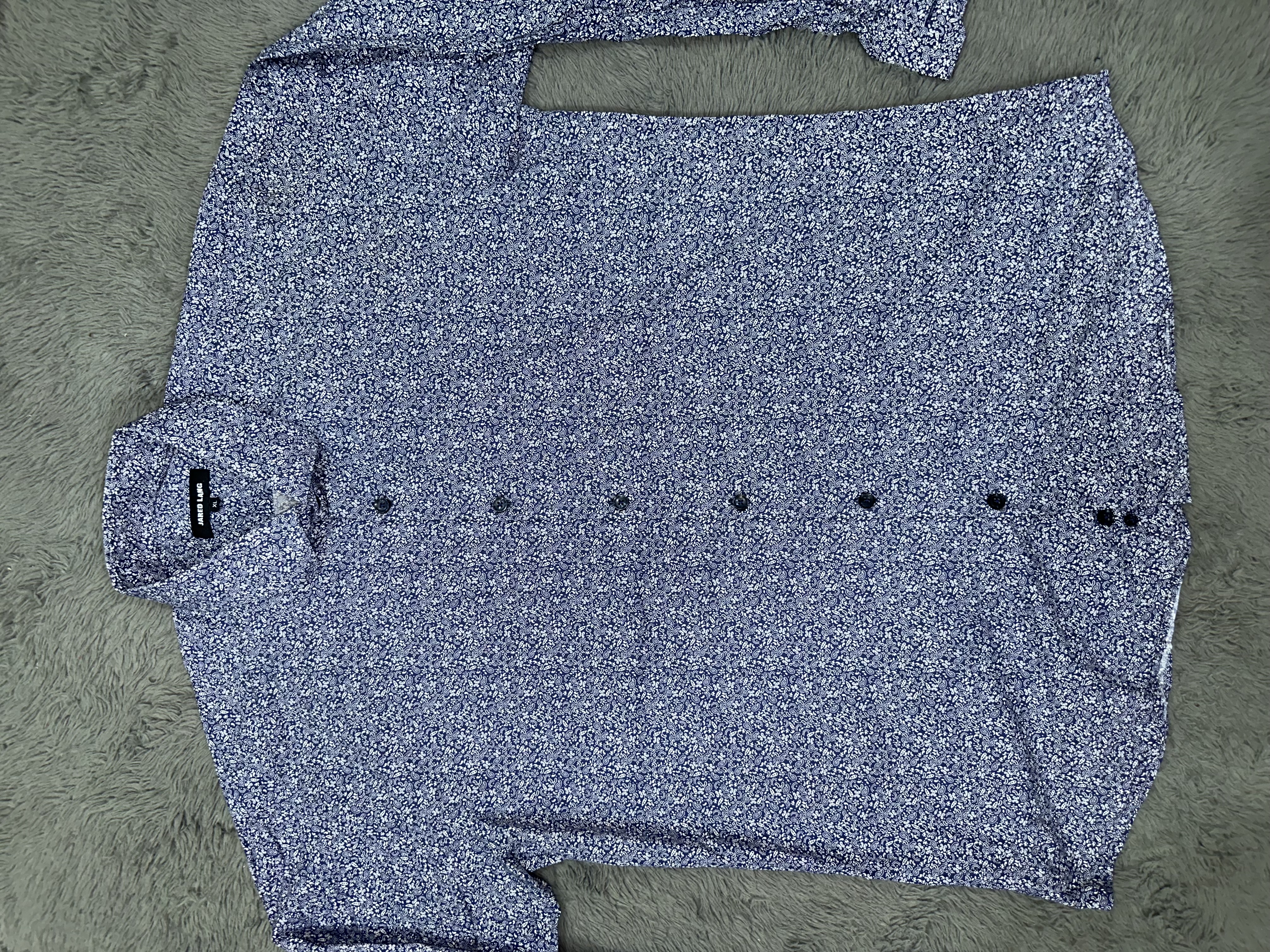 Men's Floral Print Long Sleeve Shirt