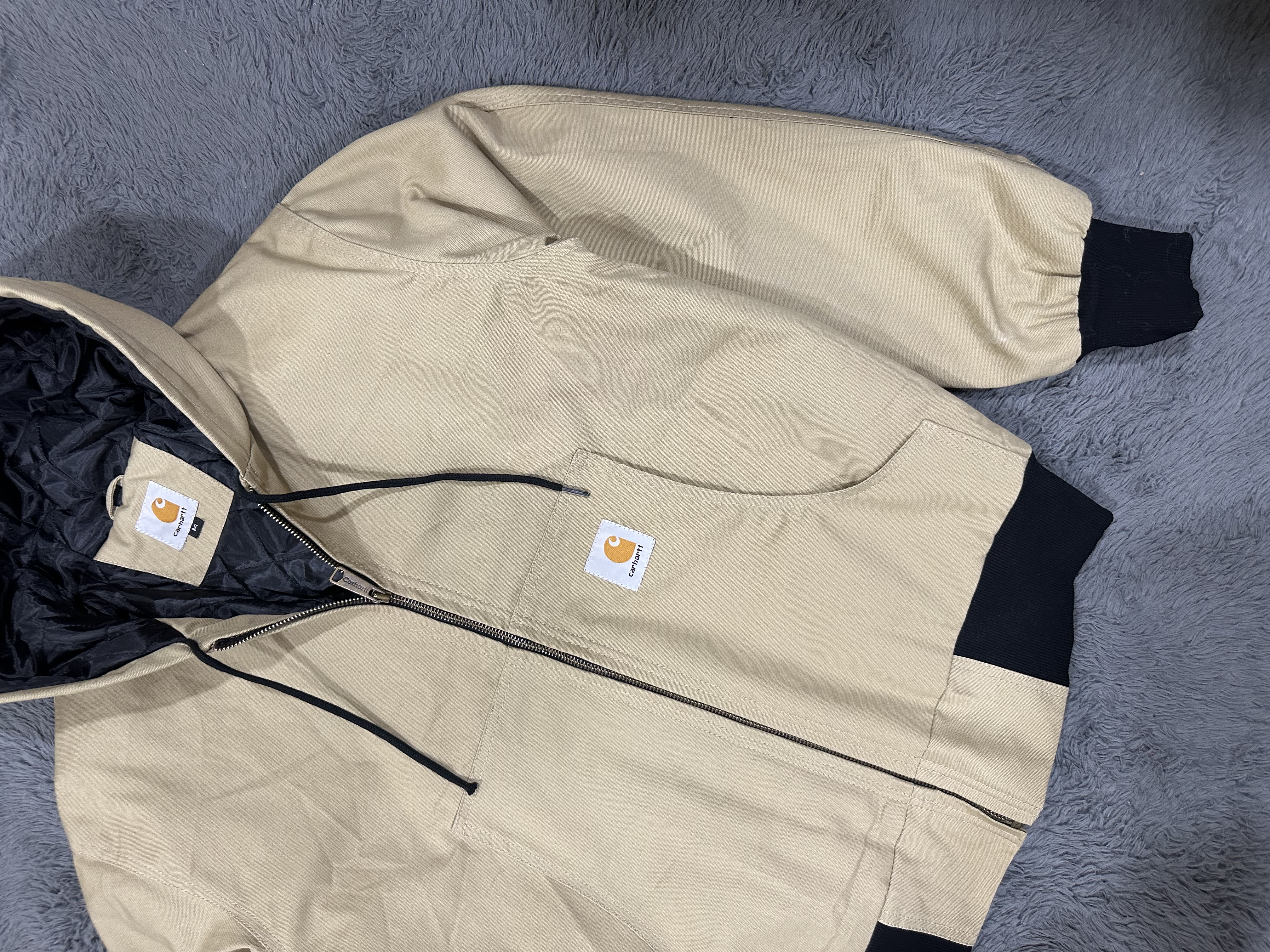 Beige Carhartt Hooded Jacket