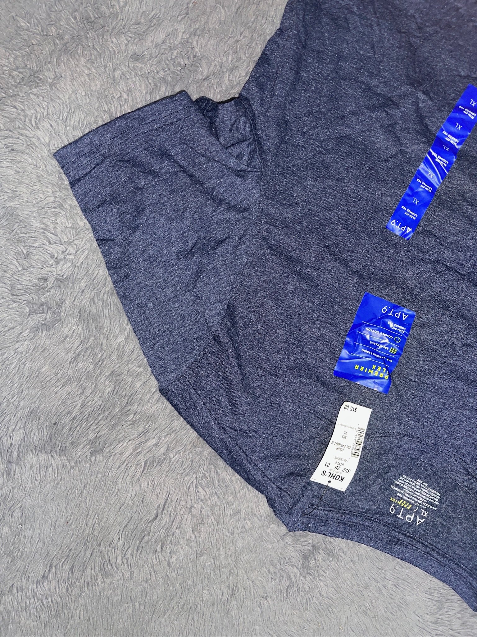 Men's Blue Crew Neck T-Shirt Gildan
