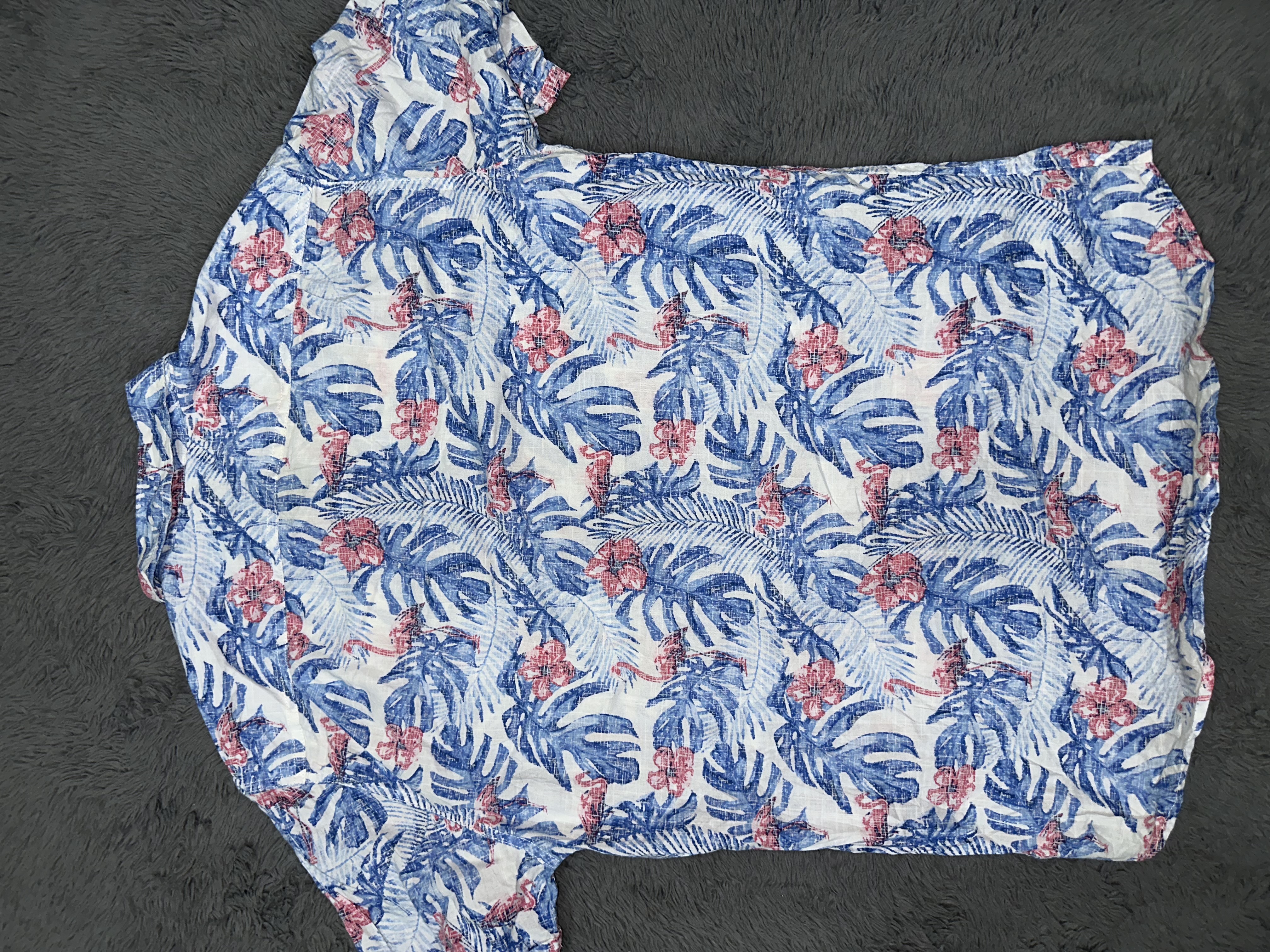 Hawaiian Floral Short Sleeve Shirt