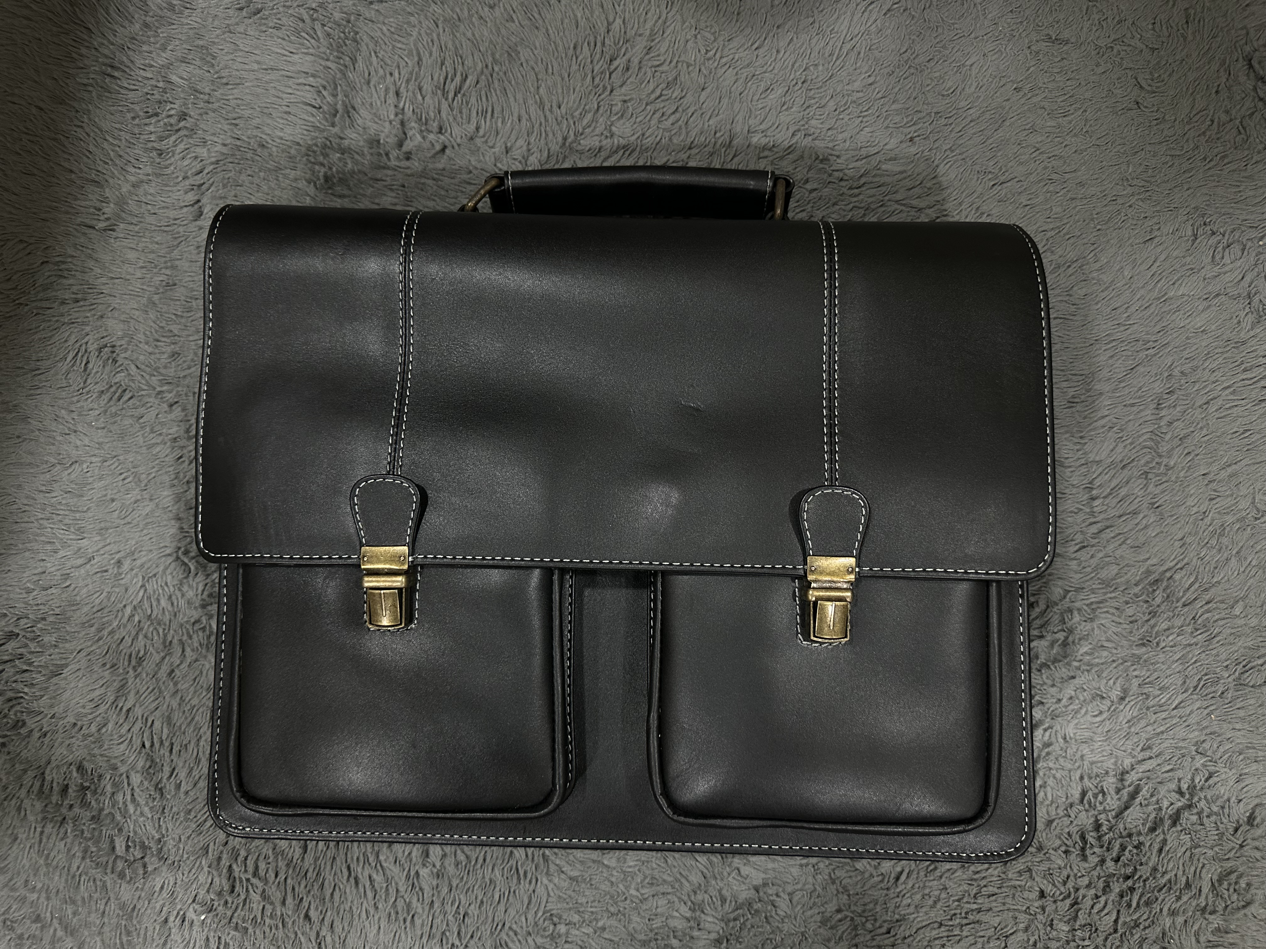 Black Leather Shoulder Bag