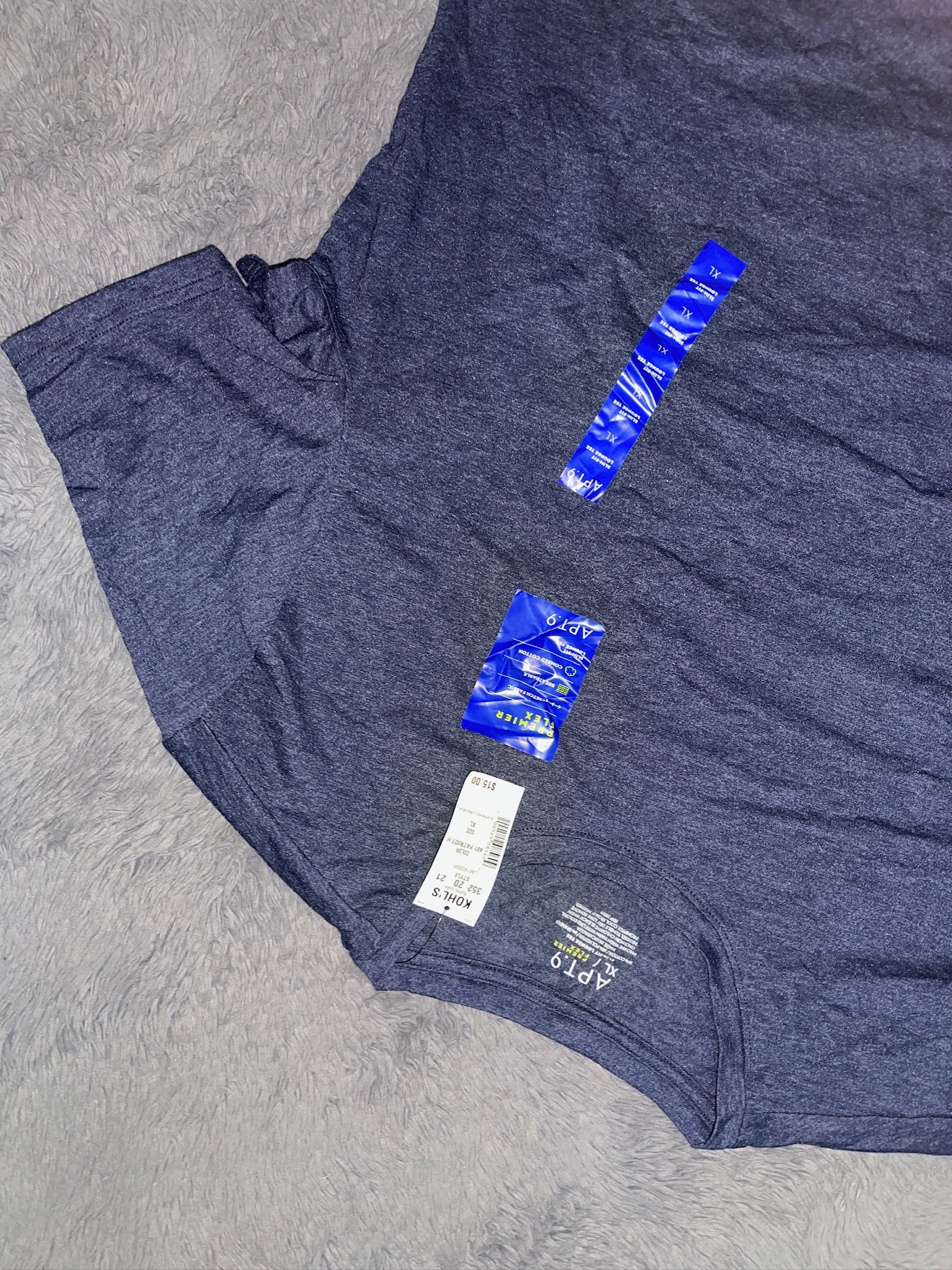 Men's Blue Crew Neck T-Shirt Gildan