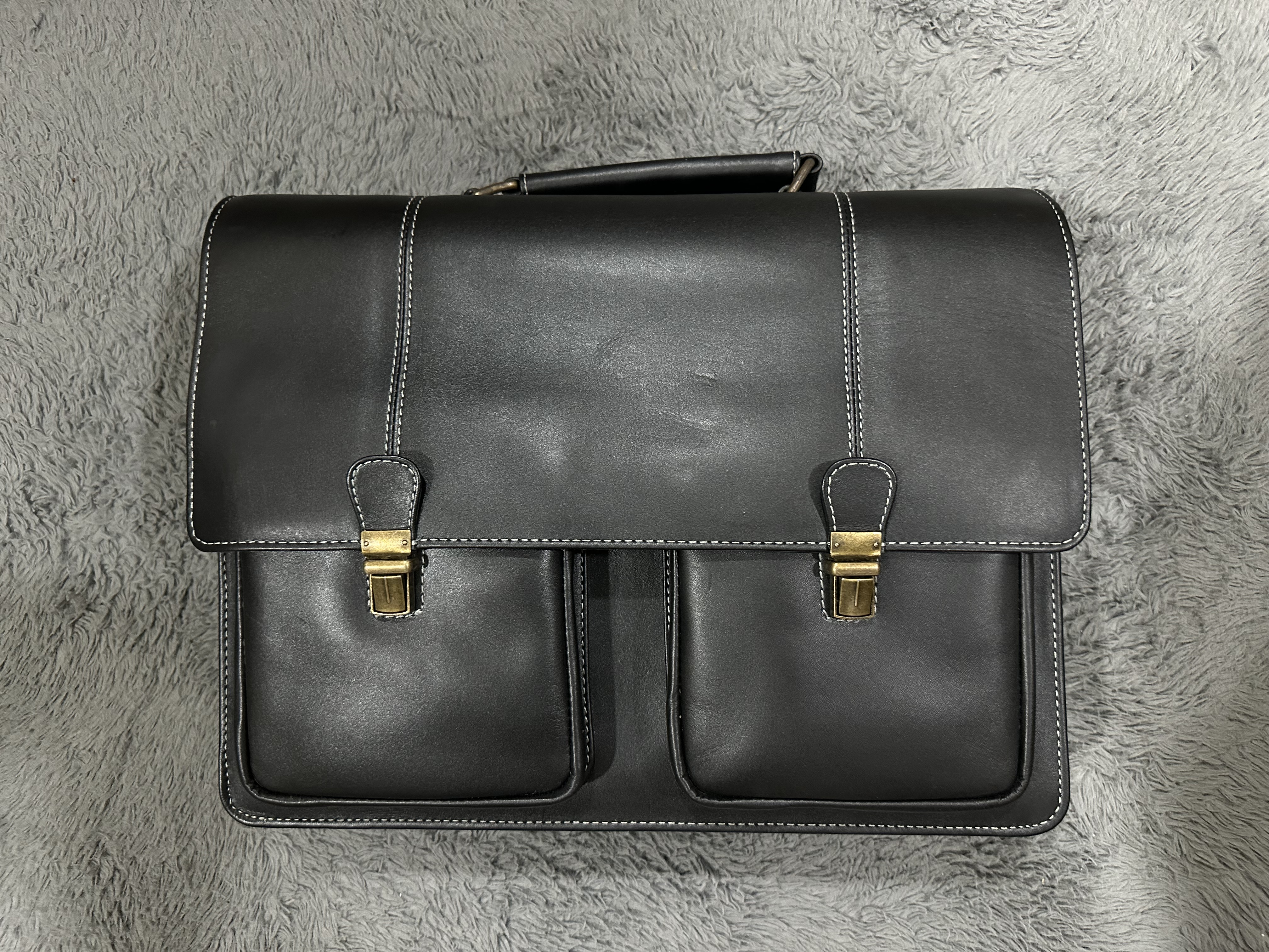 Black Leather Shoulder Bag