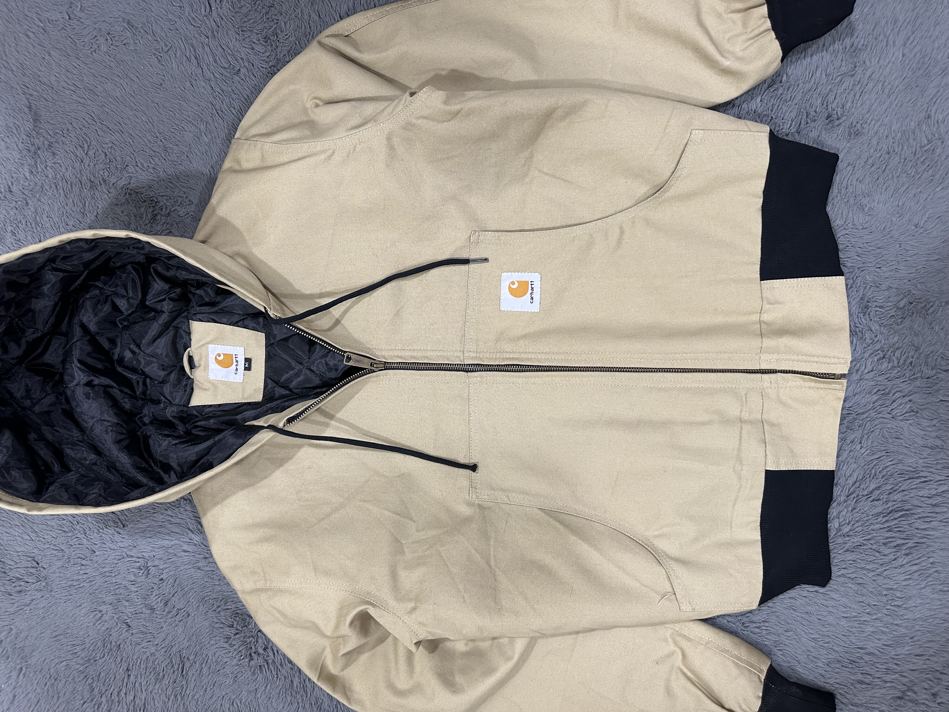 Beige Carhartt Hooded Jacket