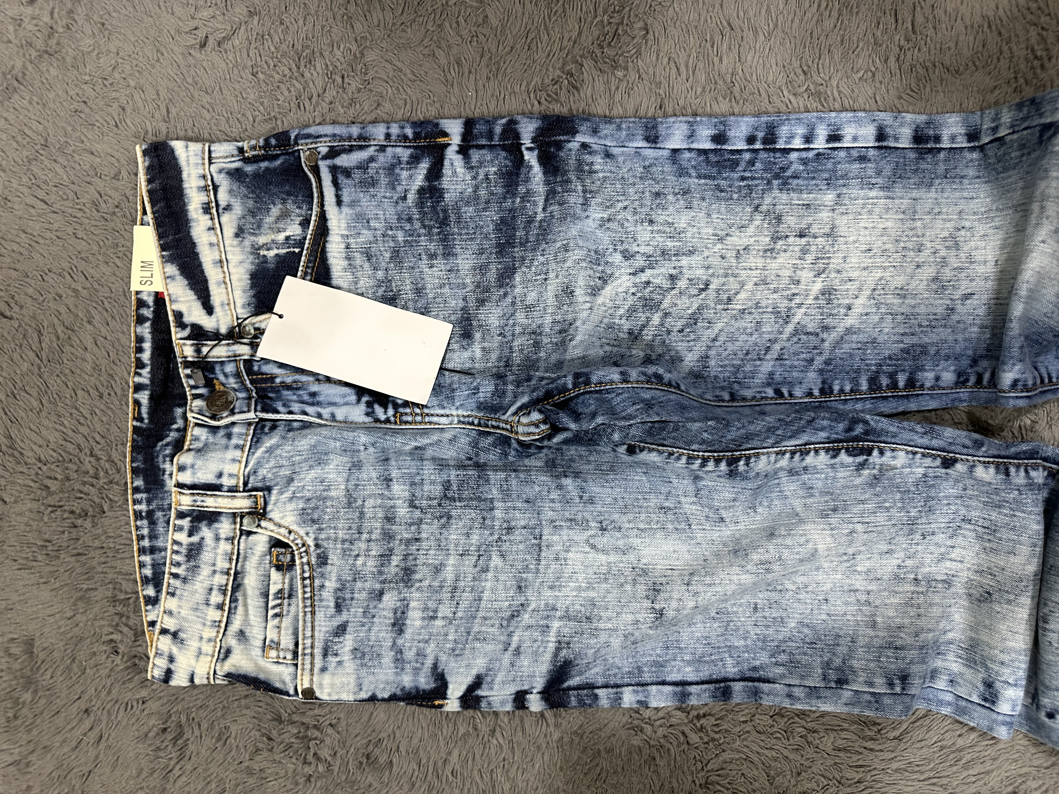 Men's Blue Washed Denim Jeans
