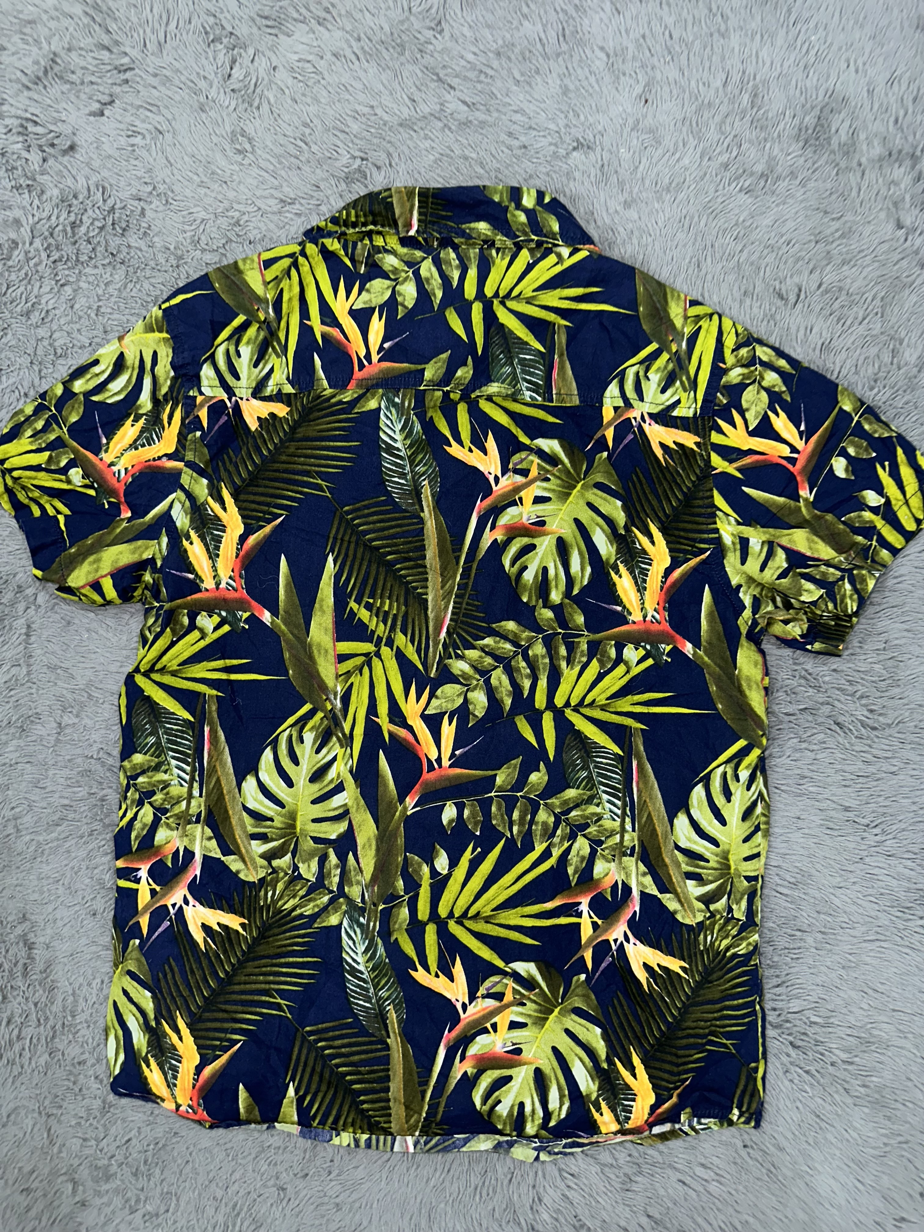 Tropical Print Short-Sleeve Shirt