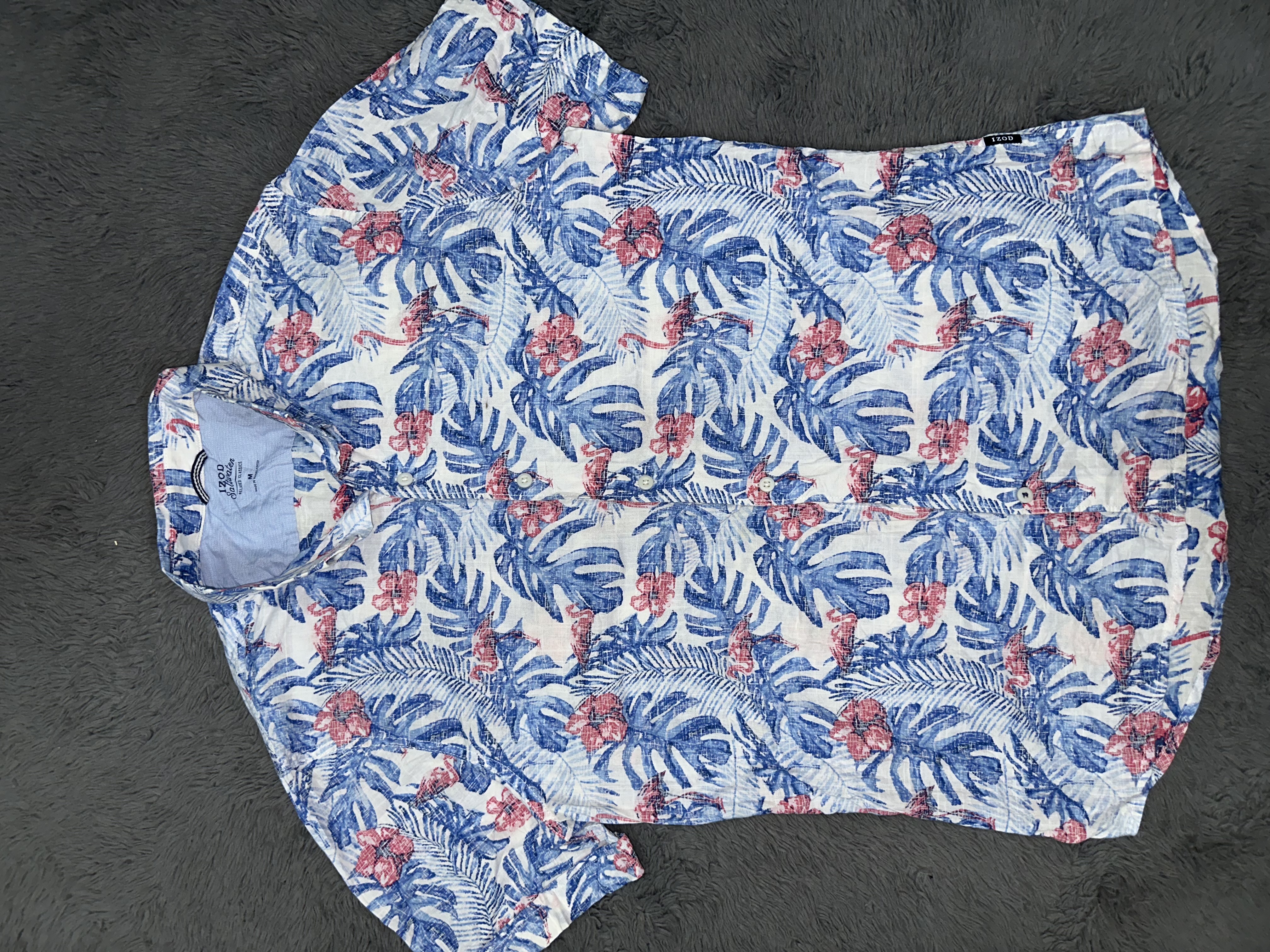 Hawaiian Floral Short Sleeve Shirt