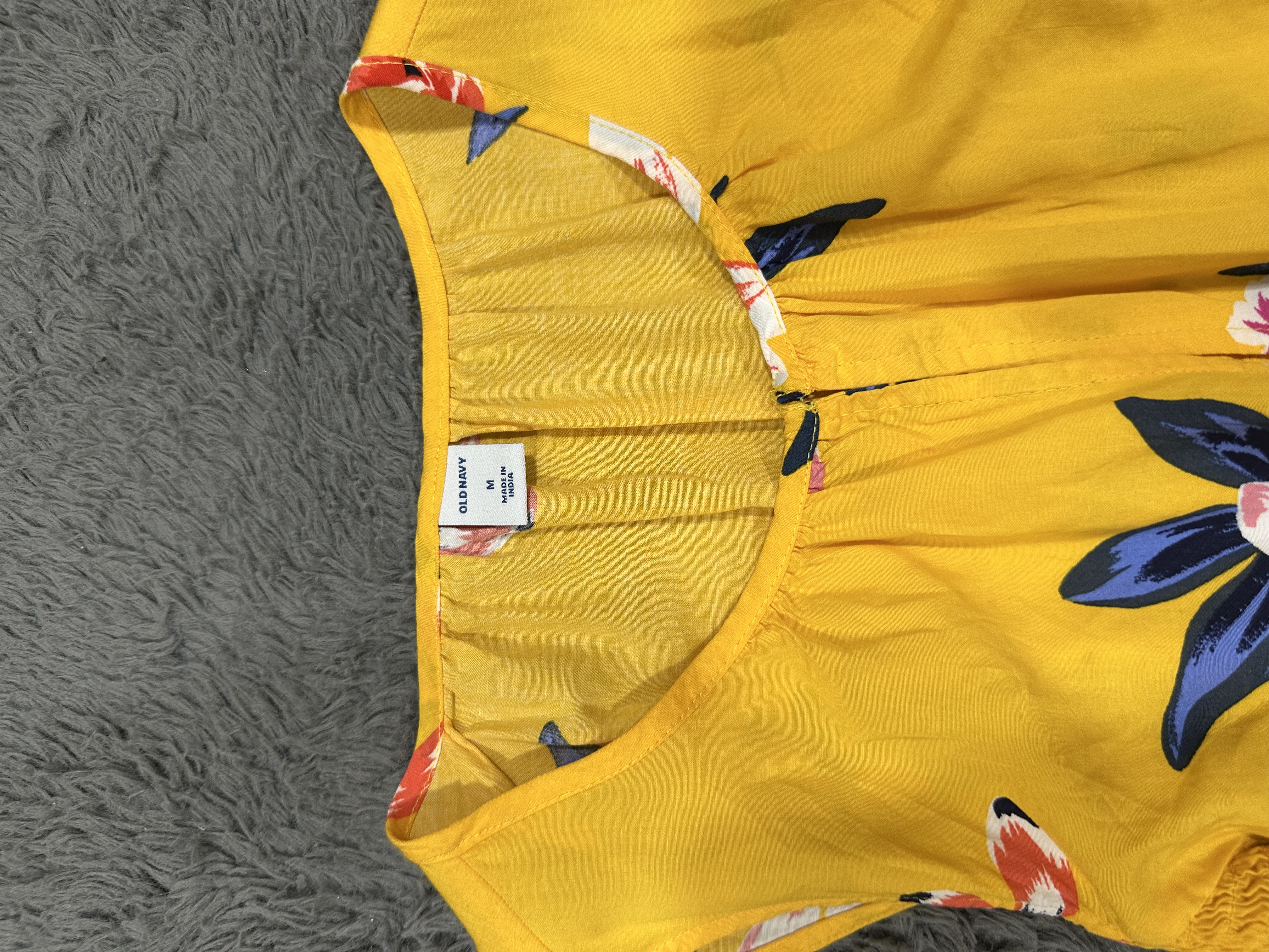 Yellow Floral Sleeveless Dress