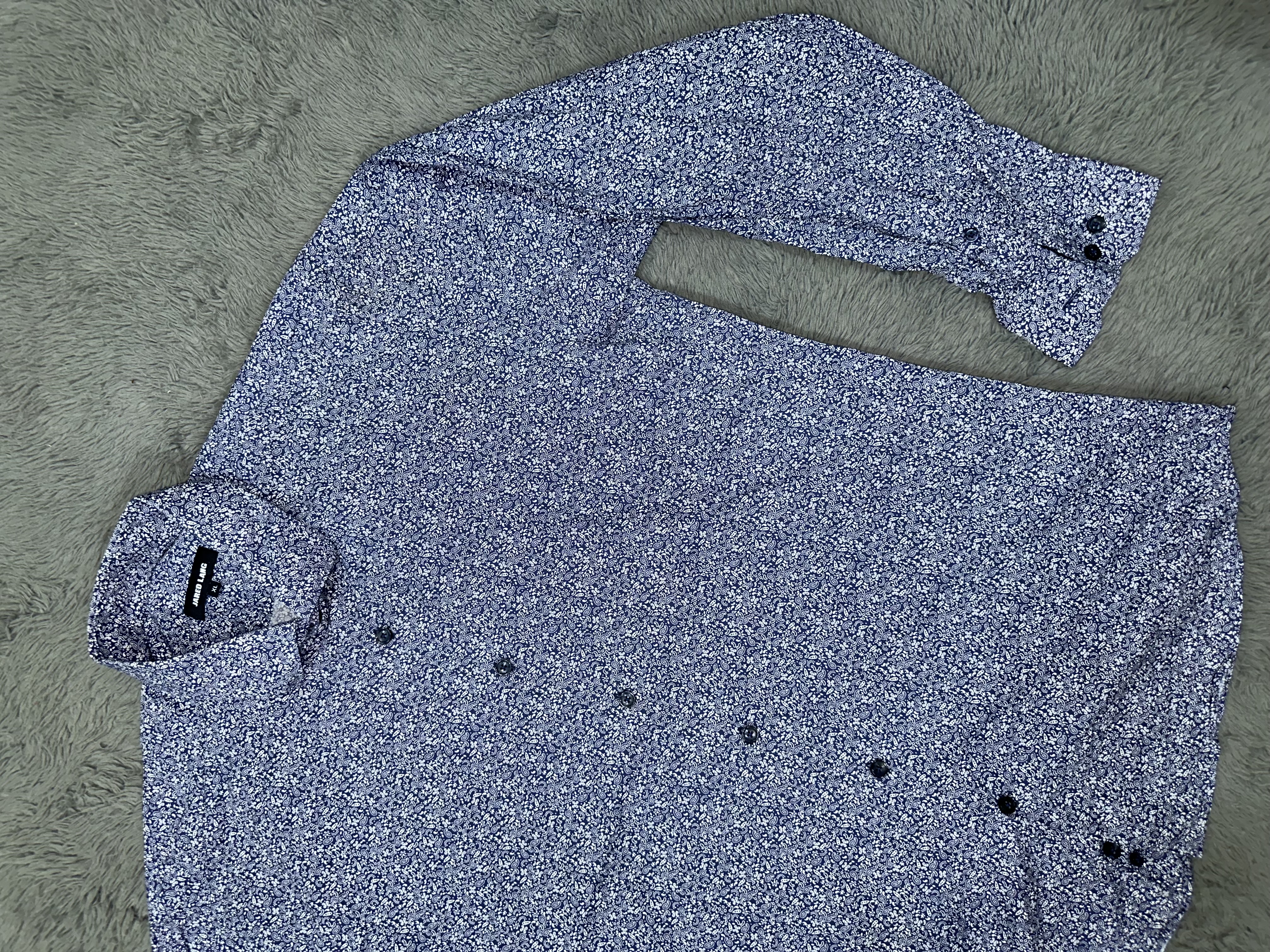 Men's Floral Print Long Sleeve Shirt
