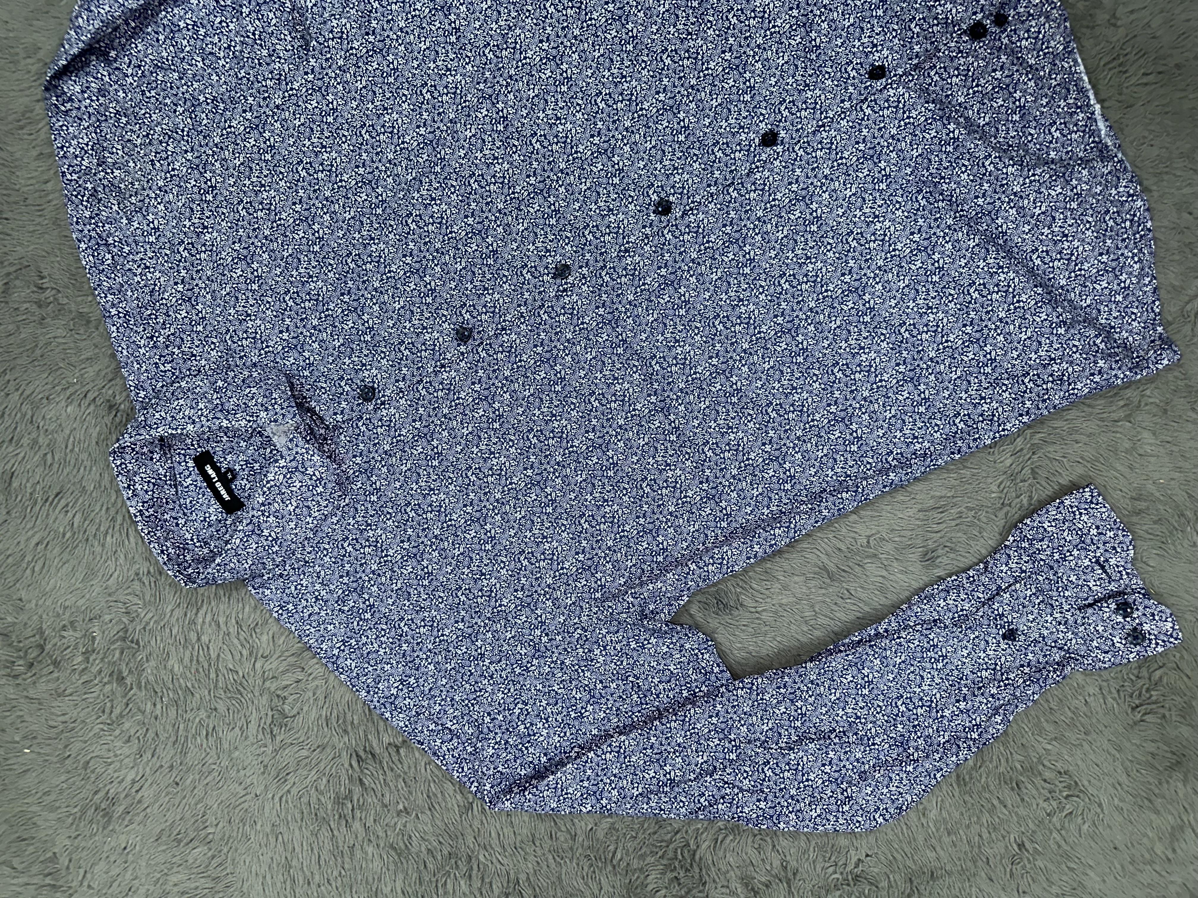 Men's Floral Print Long Sleeve Shirt