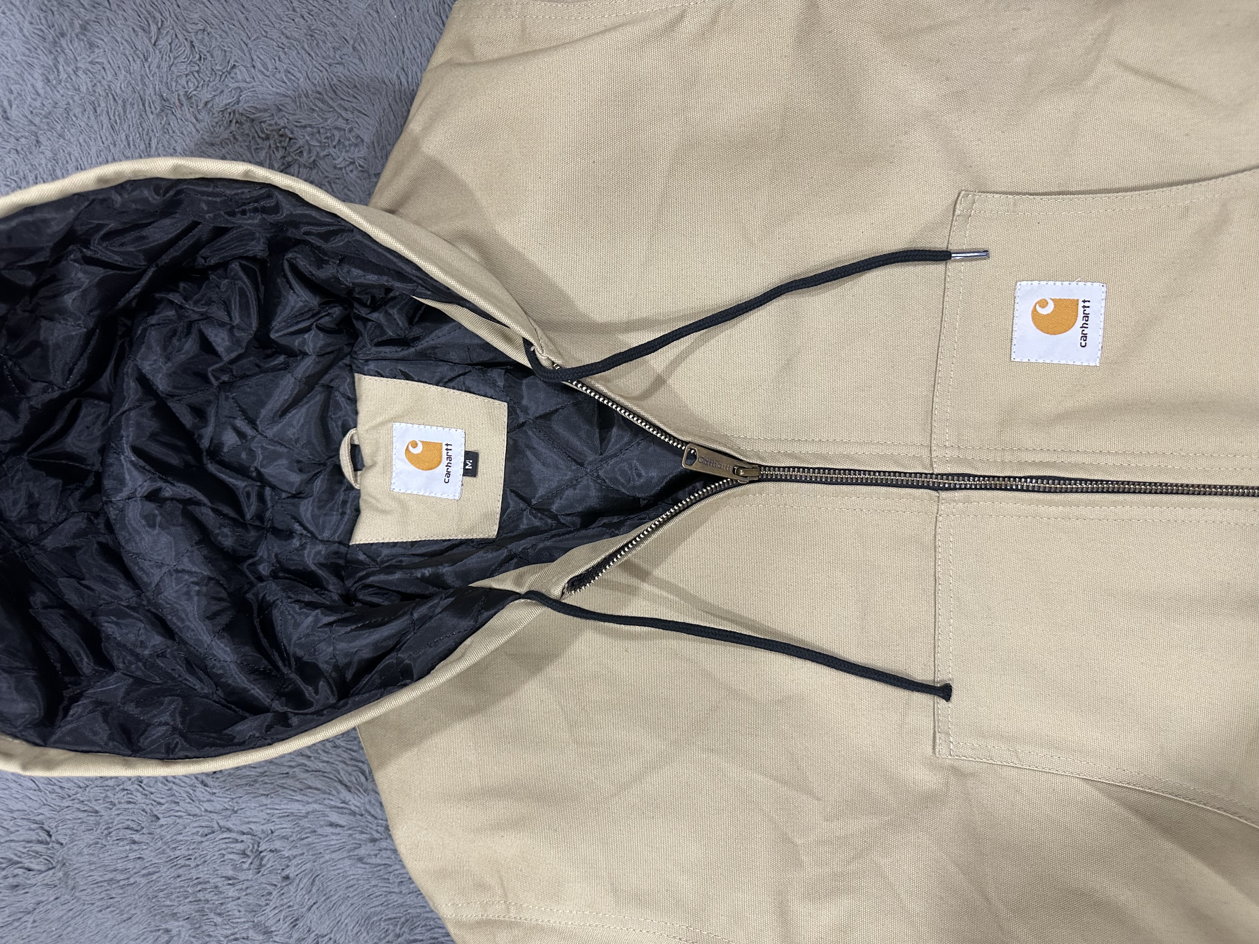 Beige Carhartt Hooded Jacket