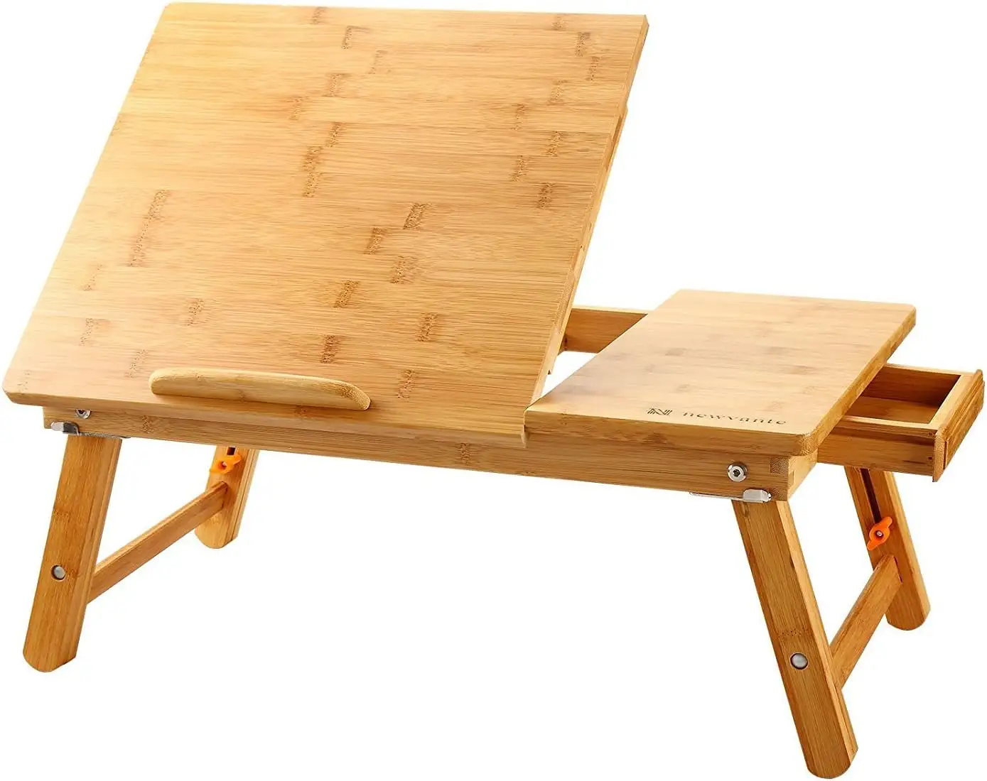 Customizable Bamboo Folding Laptop Table Adjustable and Foldable Storage Holder for Living Room OEM Design