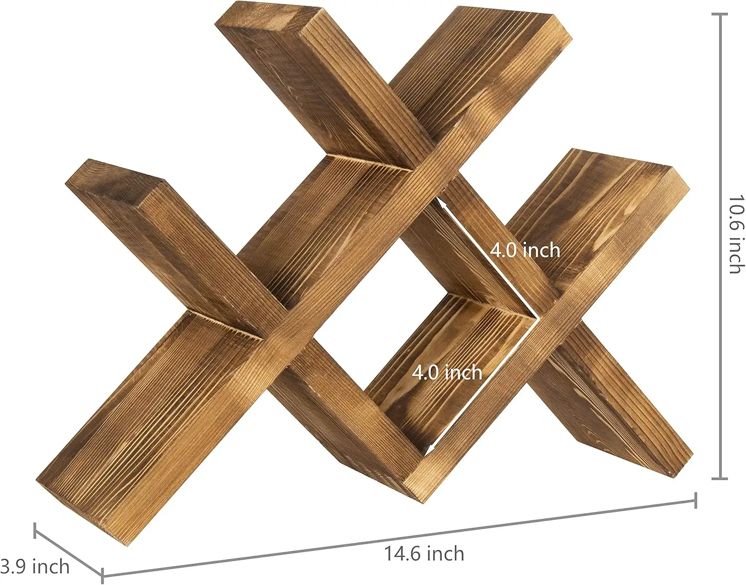Square Wood and Metal Wine Racks Commercial Laser Wine Glass Display Rack Hanging Custom Mini Wooden Red Wine Rack