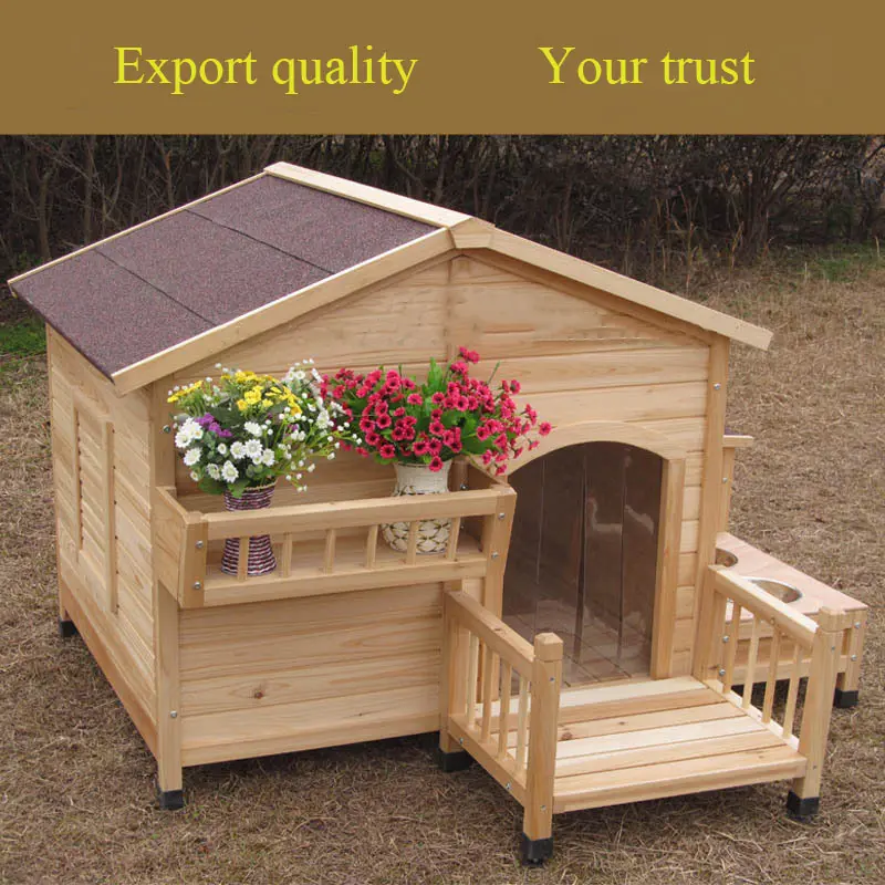 Wholesale Sale High Quality Outdoor Weatherproof Large Wooden Dogs House