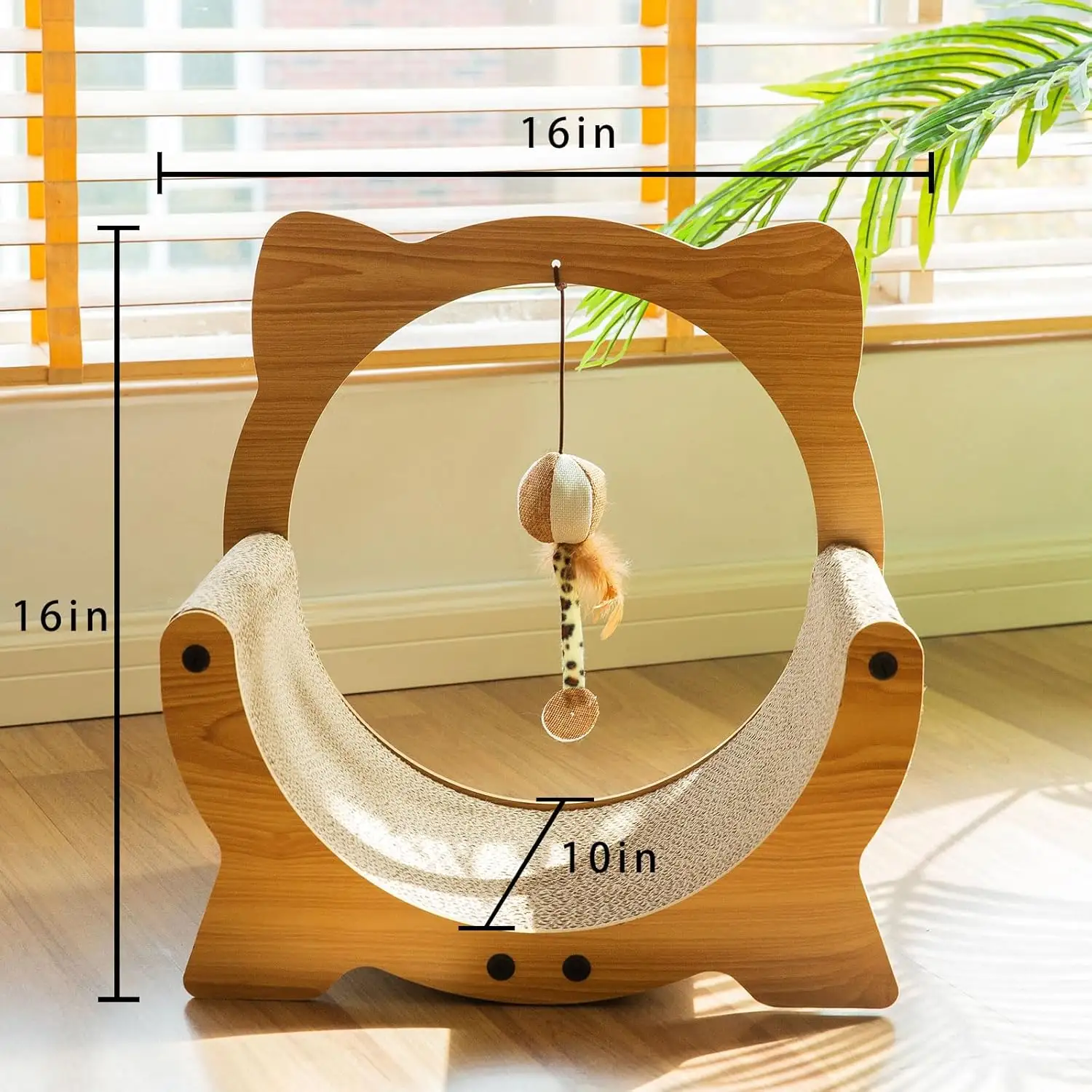 Custom Wooden Cat Couch Cat Cardboard Bed Scratchers and Beds C Shape Scratching Sofa for Cats