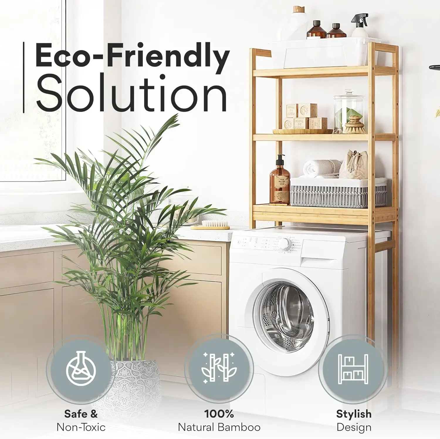 Bathroom Shelf Universal Bathroom Over Toilet Storage Cabinet Easy Assembly Over Toilet Shelf Organizer for Tidy Bathrooms
