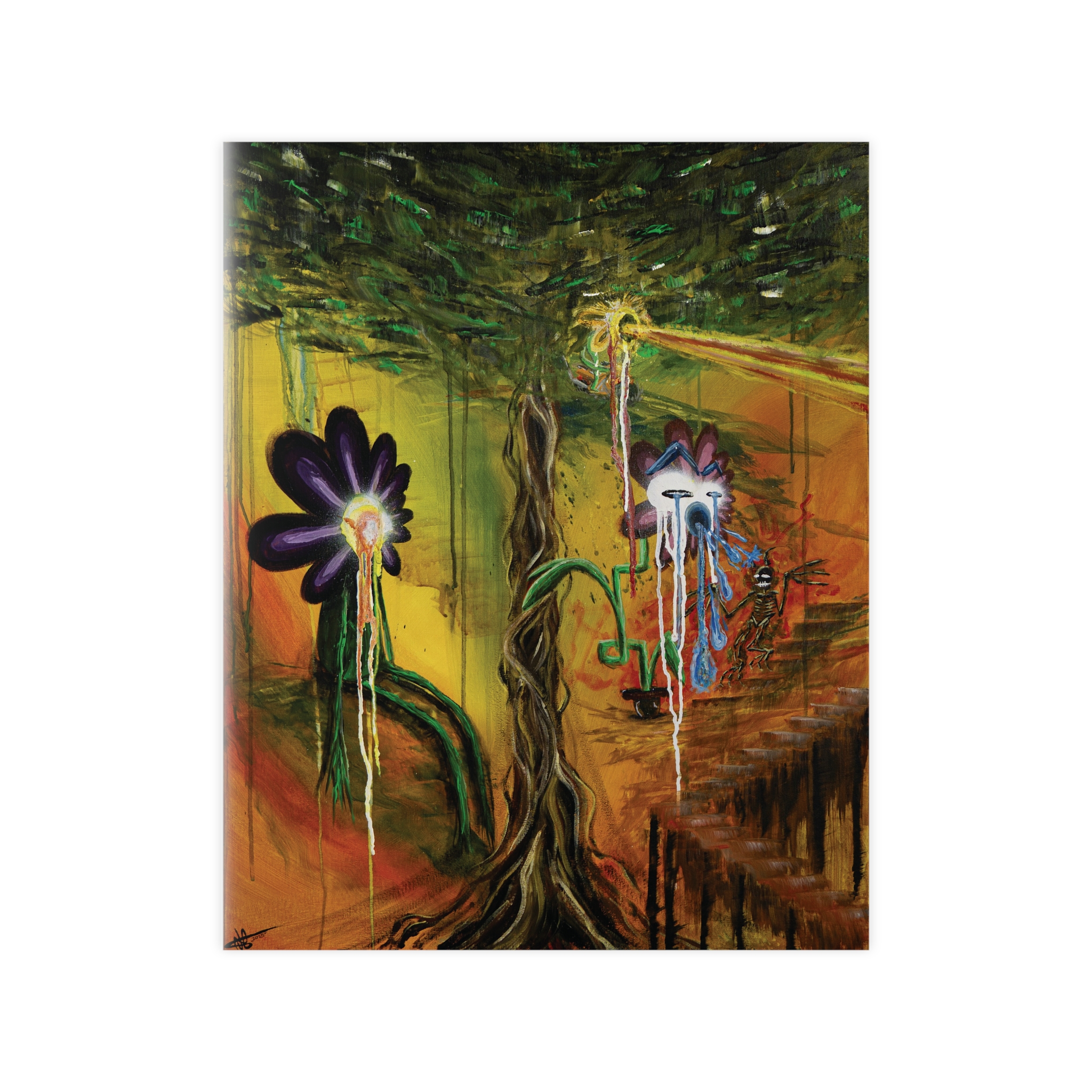 'TRANQUILITY' On High Quality Paper /+ Wooden Framed